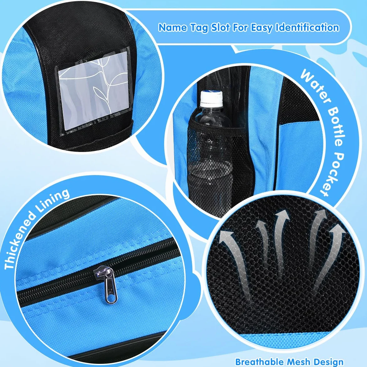 Bolsa para Patines En Linea con Casco y Protecciones, 3 Compartimentos, Correa Ajustable