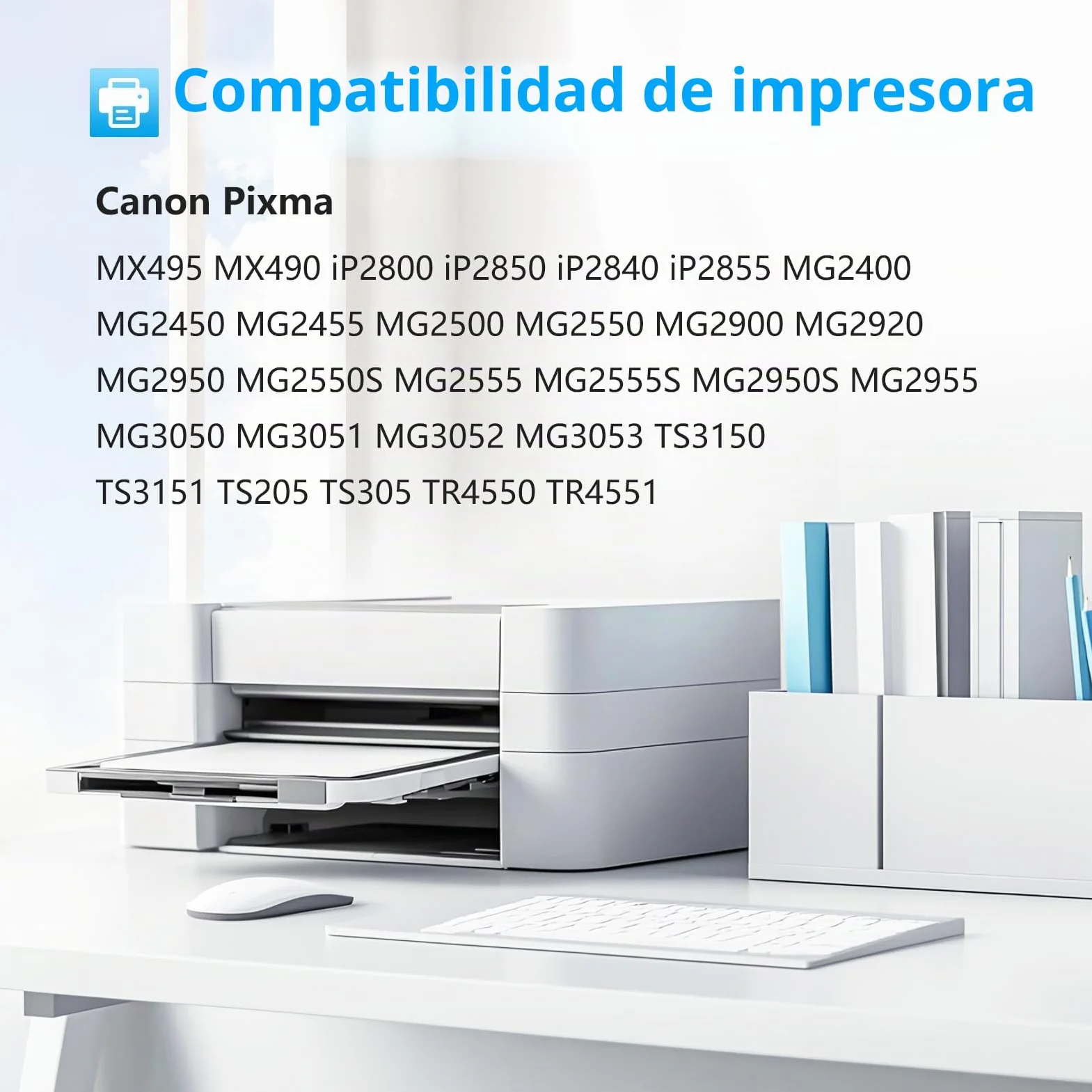 Cartuchos PG-545XL CL-546XL para Canon Pixma TS3150 TS3151 TS3351 TS3350 MG2550 MG2550S MG2950 MG3050 Negro Color 2-Pack