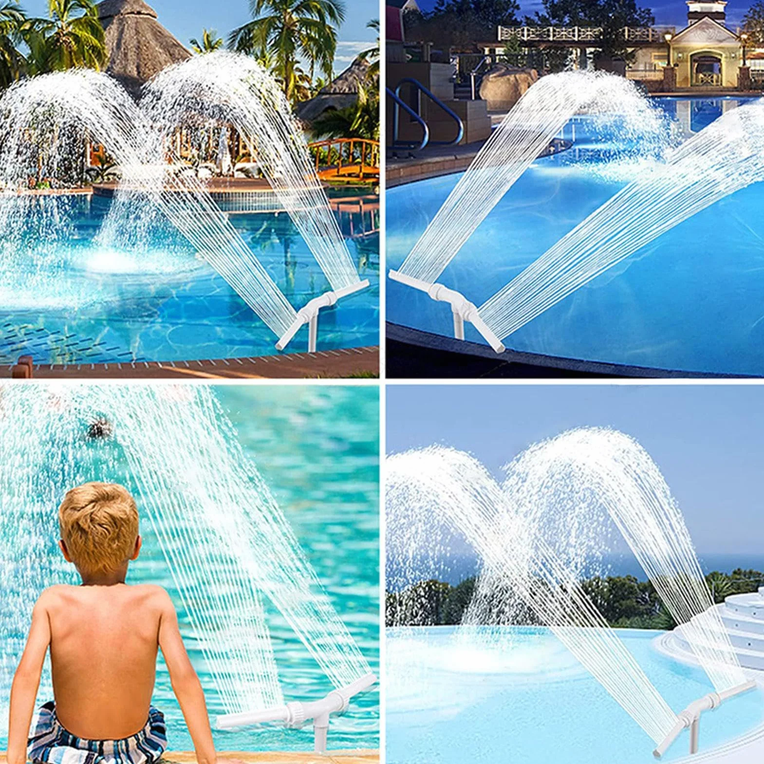 Rociador de fuente para piscina,Fuente rociadora para piscina | Fuente de piscina enterrada,Fuente de piscina duradera sobre el suelo, decoración de piscina para aspersor de jardinería, se adapta a la