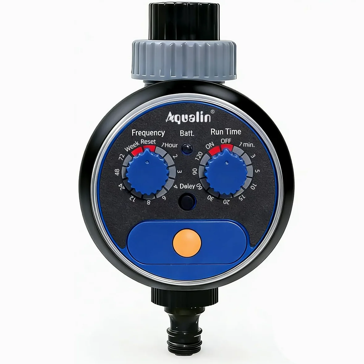 Reloj de riego de jardín con válvula de bola, actualización de computadora de agua, no se requiere presión de agua..