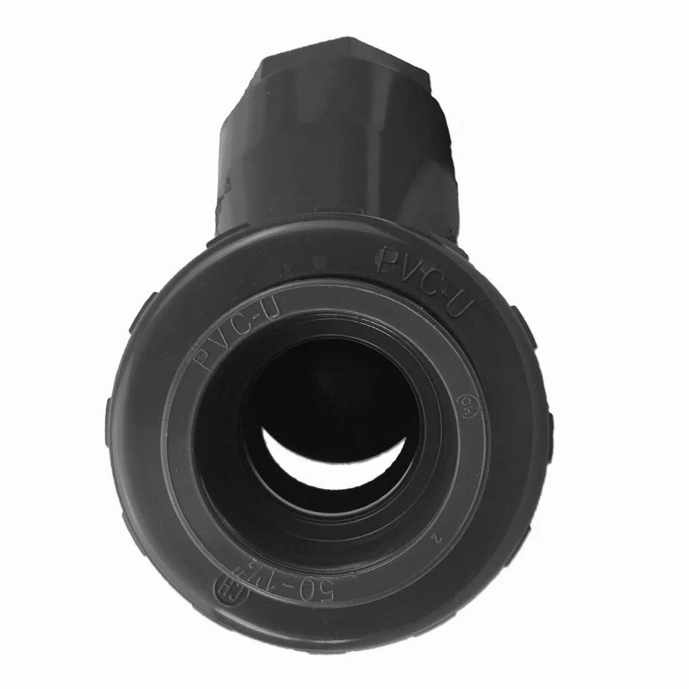 well2wellness Válvula antirretorno de PVC, asiento inclinado, con boquillas de manguera de presión 32 – 38 mm + adhesivo de PVC