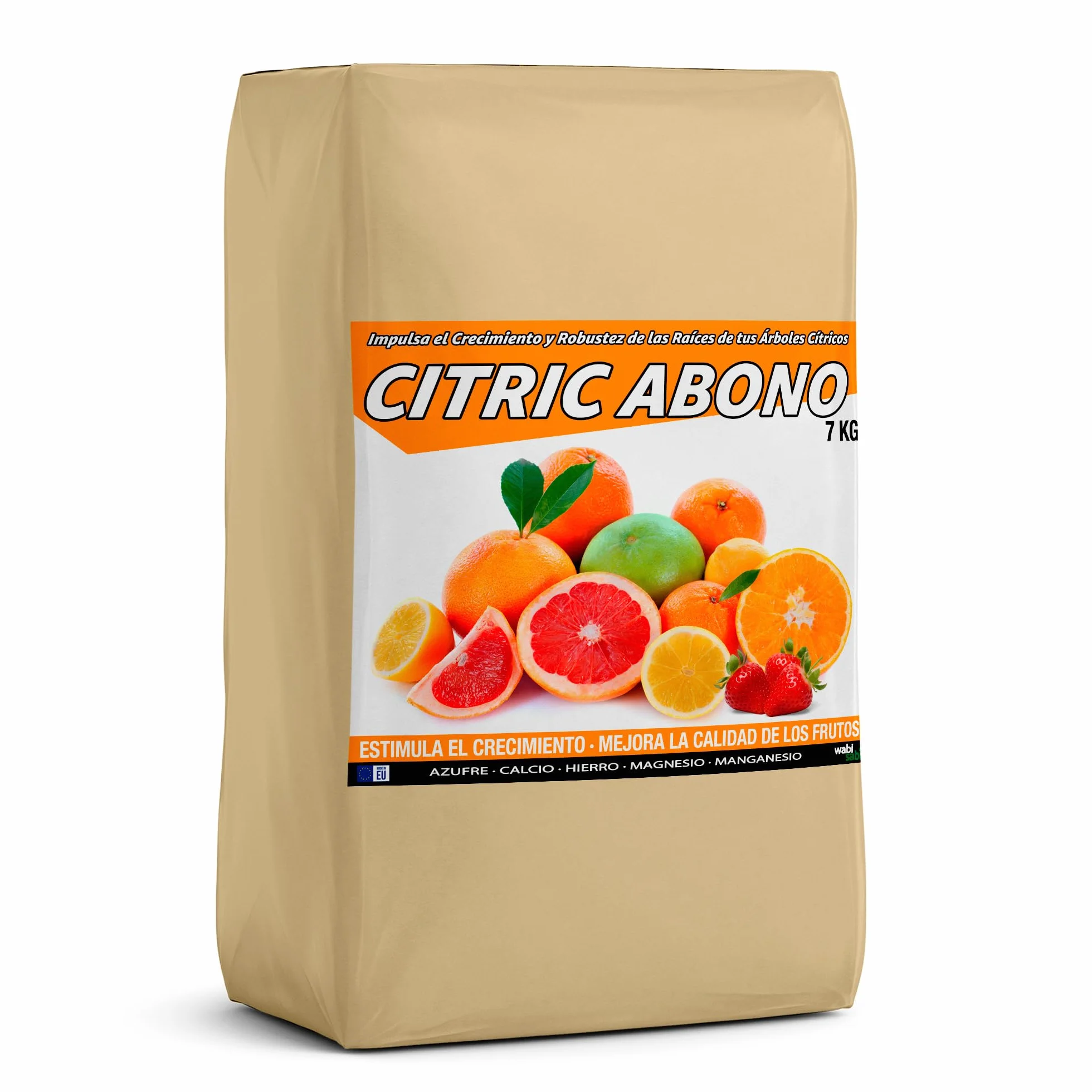 CITRIC ABONO Abono para Cítricos Premium NPK 20-5-10, Hierro, Calcio y Micronutrientes - Mejora Frutos, Fortalece Raíces y Evita Amarillamiento - Ecológico y Orgánico (7kg)