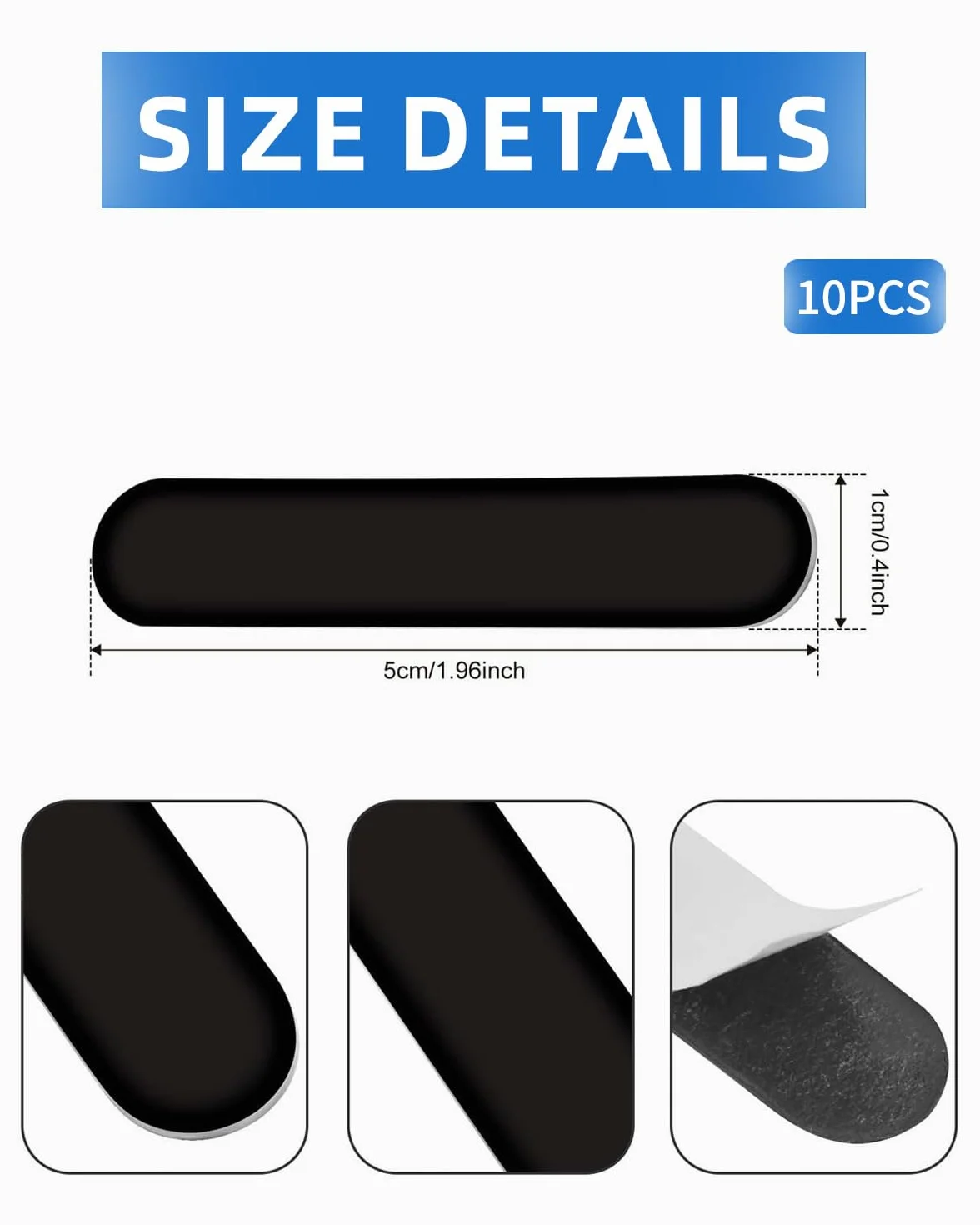 Cinta de Plomo Adhesiva para Tenis Golf Pickleball - 10 pcs 5g Negro