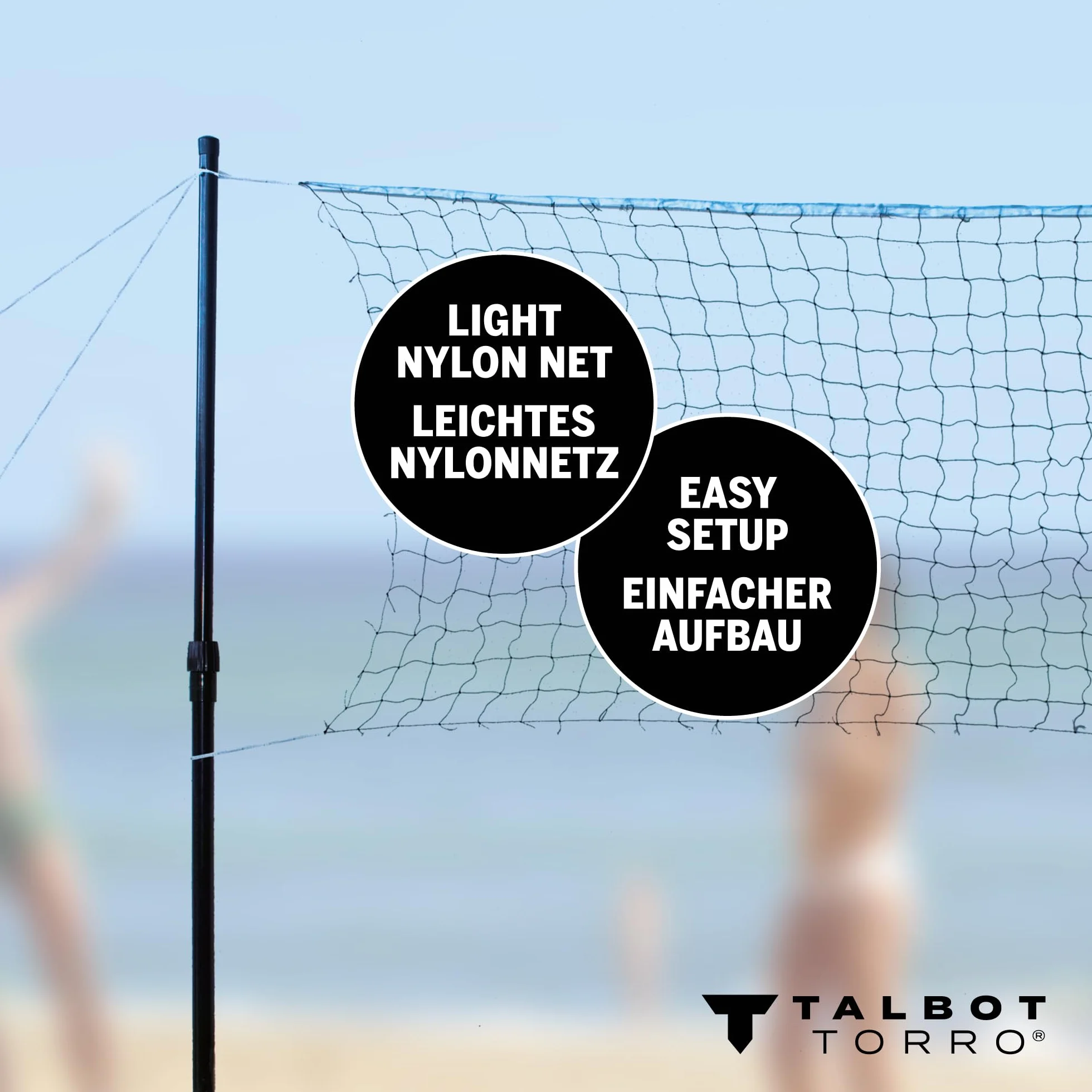Talbot Torro Set de Red de Badminton Telescópica 1,25-1,55m 6,10m Bolsa