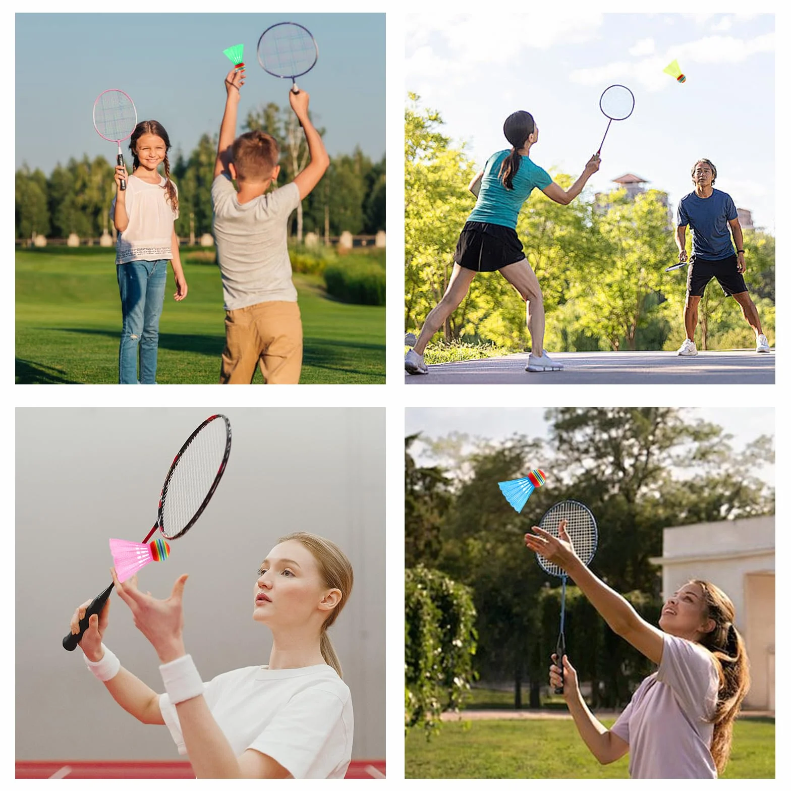 CATELL 20 Piezas Volantes de Bádminton, Plástico Coloridos para Exteriores e Interiores
