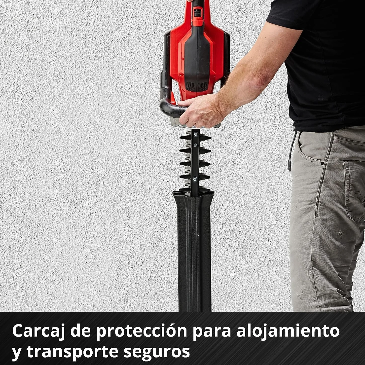 Einhell Cortasetos con batería GE-CH 36/65 Li-Solo Power X-Change (36 V, 65 cm de Longitud de Corte, 30 mm Distancia Entre Dientes, Mango Giratorio, colector de Recortes, sín batería)