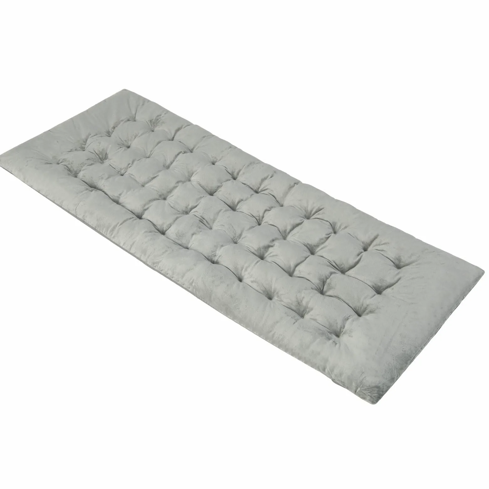 Costway Cojin Tumbona 190x70x7 cm, 4 Correas de Fijacion, Cojin para Silla Exterior Gris