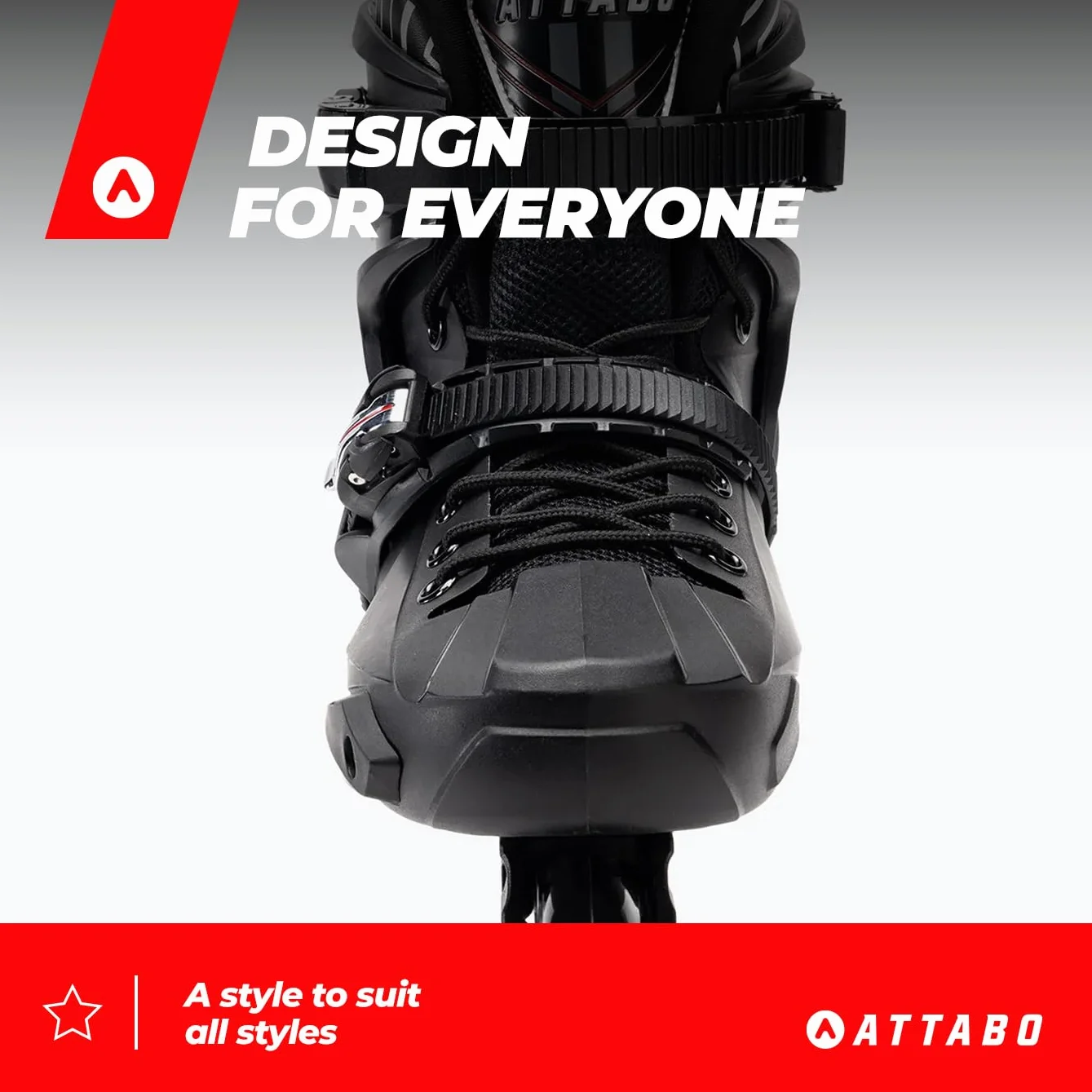 ATTABO Patines en Línea Riftskates 40-45 EU Negro ABEC-9 Ruedas PU 85A Freestyle