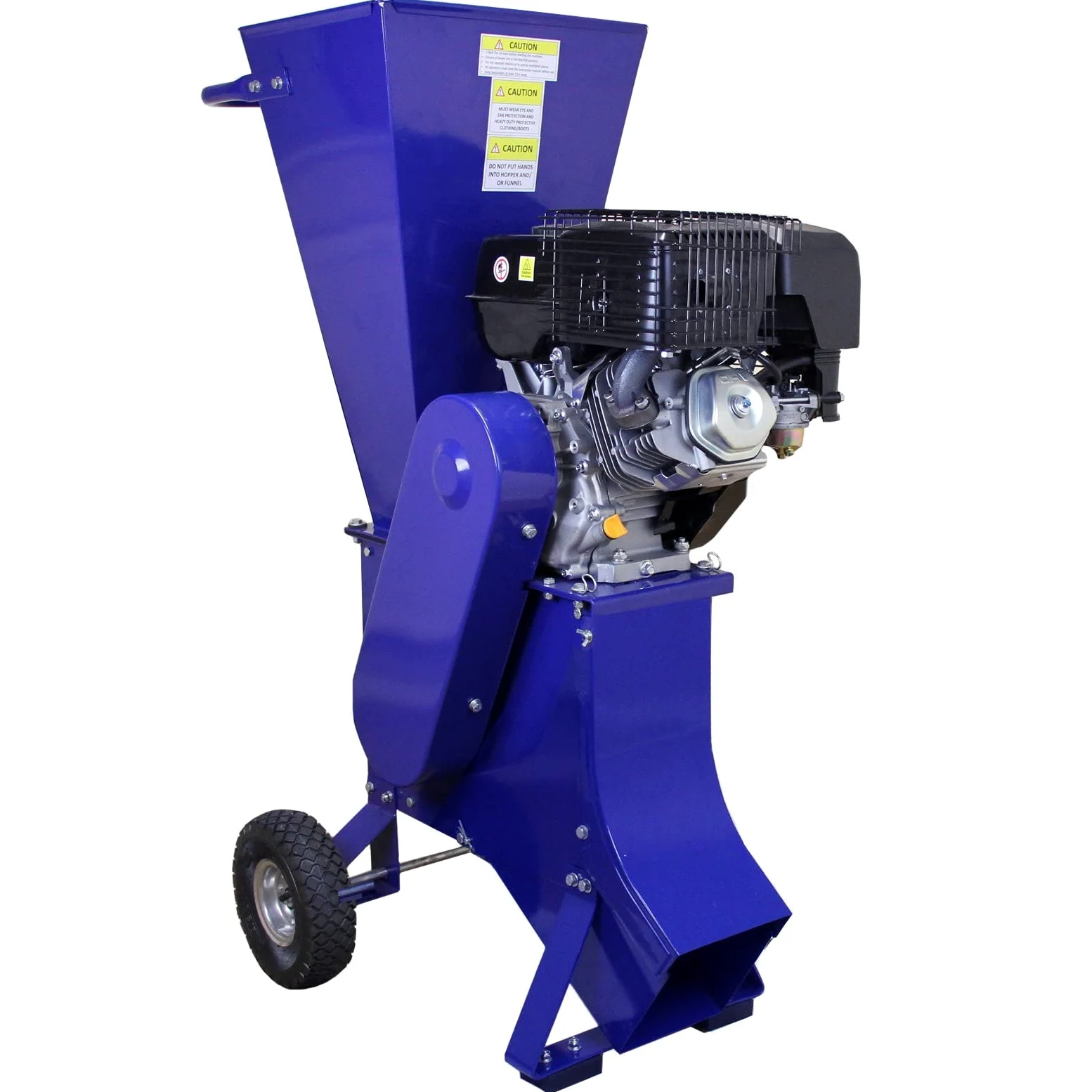 T-Mech - Trituradora de Ramas 15CV Motor Gasolina Astilladora para Destrucción de Ramas, Ramitas y Hojas para Jardineros Profesionales, Paisajistas y Aficionados con EPI y Juego Herramientas Incluidas