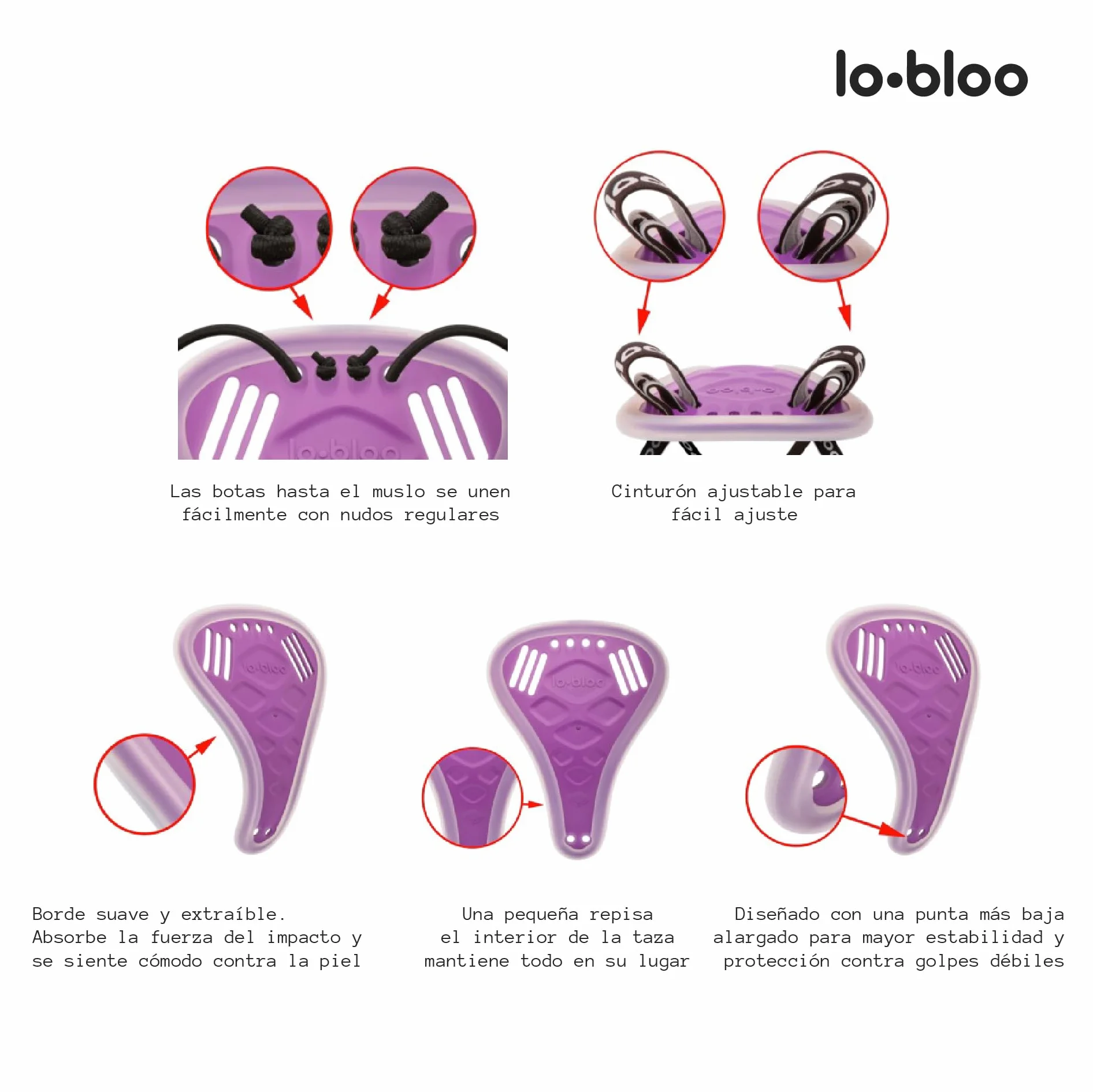 lobloo AEROSLIM Coquilla Pélvica Atlética Patentada para Deportes de Pie