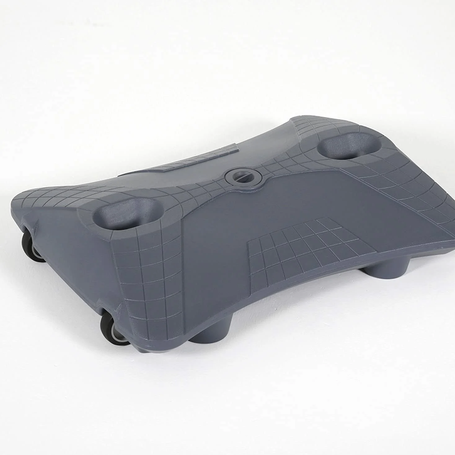 DisplayLager Customer - Tope de doble suspensión para carteles (modelo Wind-Pro para DIN A1, 594 x 841 mm, resistente a la intemperie, peso para altas velocidades del viento y ruedas (A1, gris)