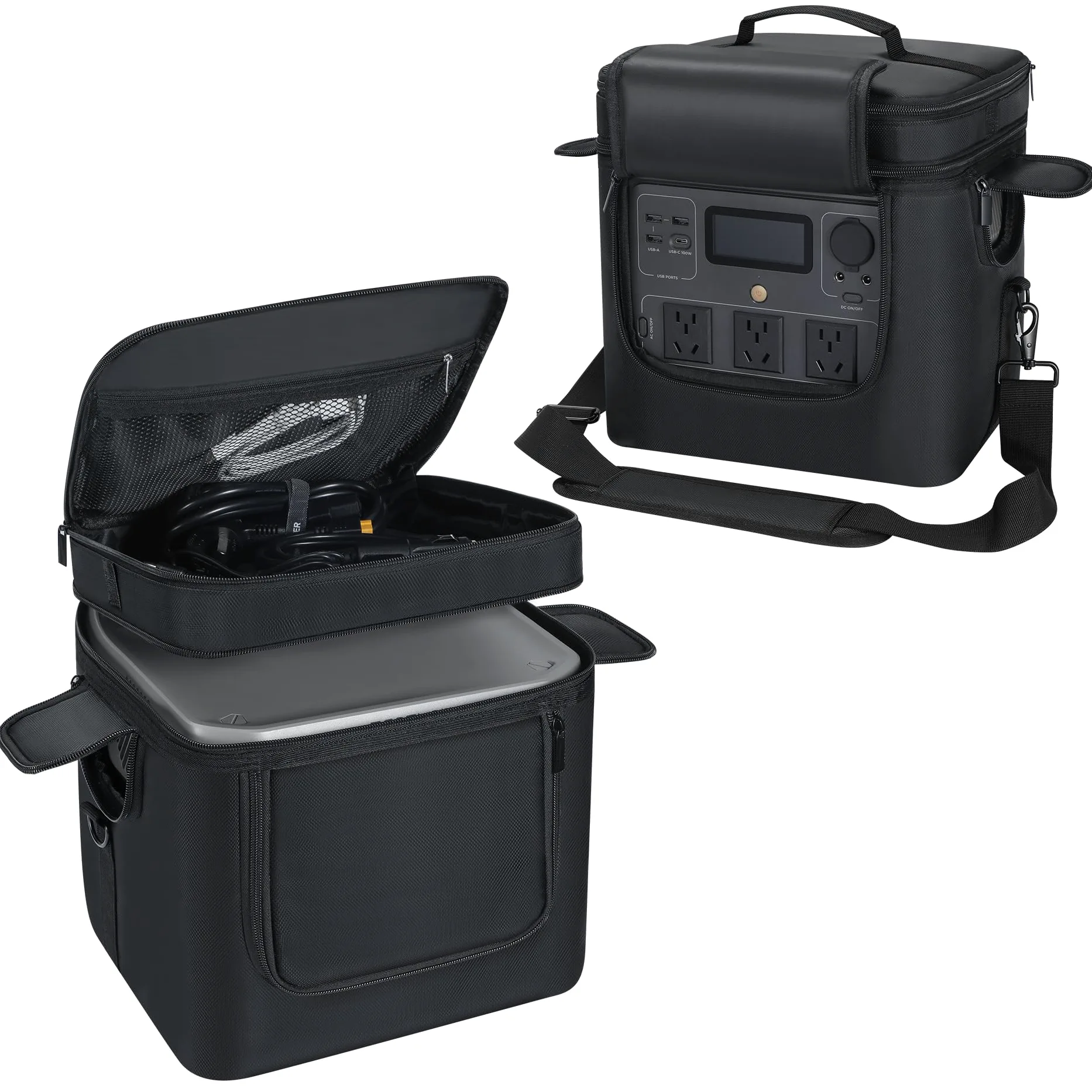 Funda de transporte compatible con ECOFLOW River 2 Pro, bolsa de viaje portátil para estación de energía con multipoclet para River 2 Pro, funda protectora para generador, bolsa de almacenamiento