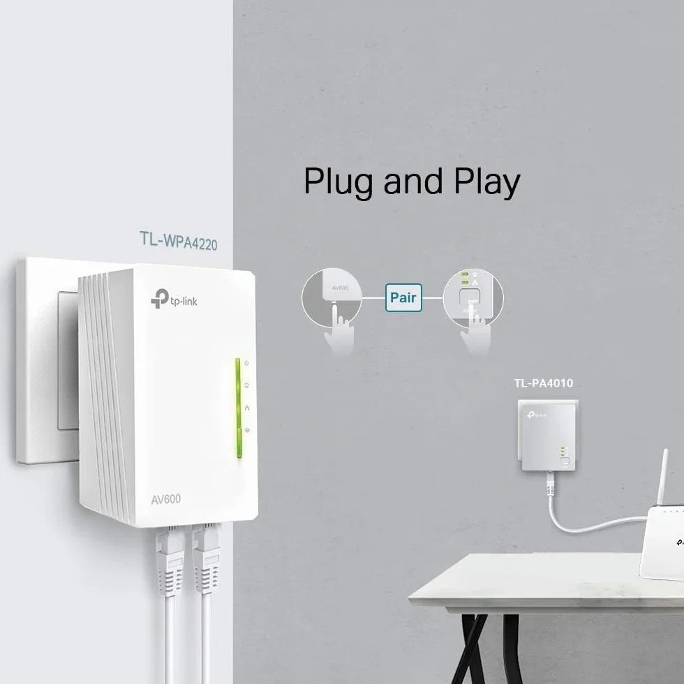 TP-Link TL-WPA4220T Kit Extensor Universal de Cobertura Wi-Fi AV600 AC300 5 Puertos