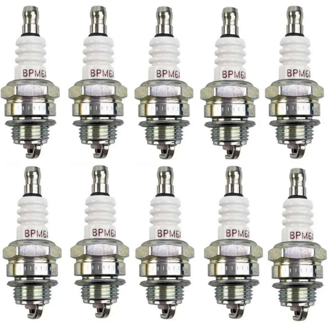 Bujías para cortacésped, scooter y moto de nieve Suzuki Dakar 2/3 50-70cc GY6, bujías 5/10 BPM6A (10 unidades)