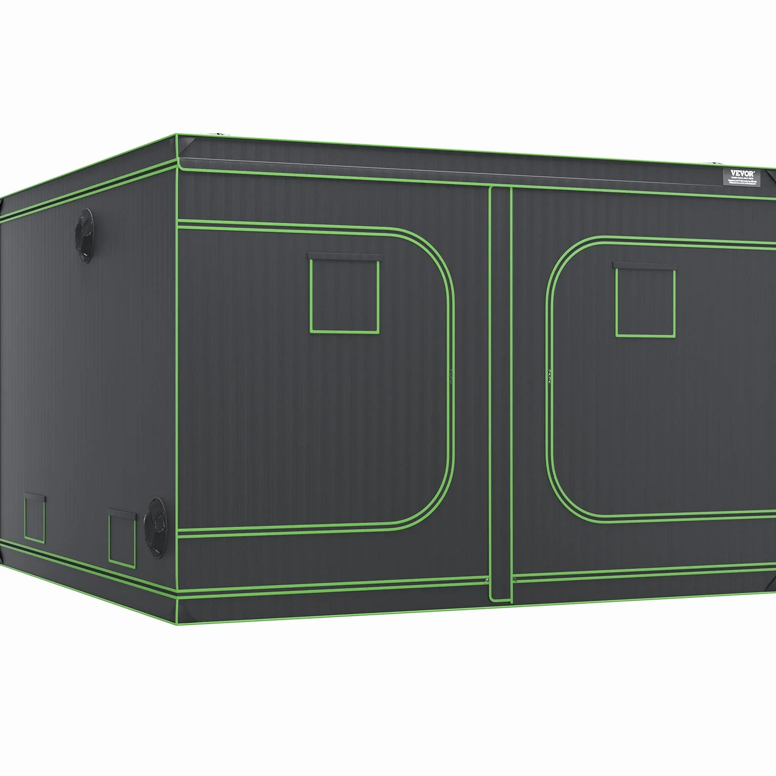 VEVOR Armario de Cultivo 305x305x203 cm Carpa de Cultivo Hidropónico Mylar 600D Altamente Reflectante con Ventana de Observación, Bolsa de Herramientas, Bandeja de Piso para Cultivo de Plantas