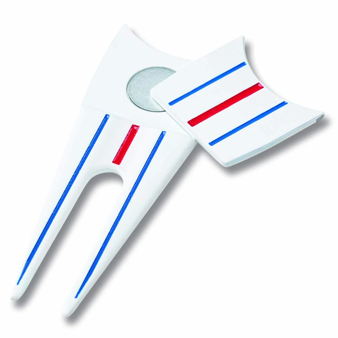 Callaway Golf Herramienta Divot Triple Pista Unisex Blanco Azul Rojo