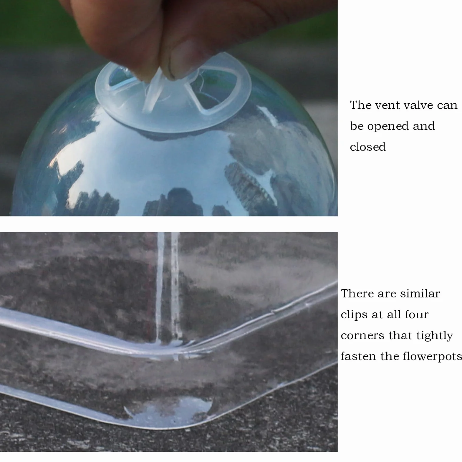 Cúpulas De Humedad para Plantas - Cubierta Protectora Transparente para Plantas - Tapa de Aislamiento Térmico 10X para Macetas de Vivero con Control de Humedad e Impermeable