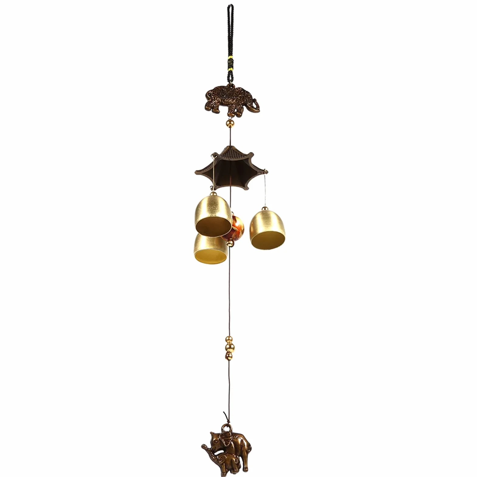 Generic Campana de Viento de Metal con Forma de Elefante, Decoración de Campanas de Iglesia para Ventana o Puerta del Hogar, Lindas Campanillas para un Ambiente Feliz, Decoración de Jardín y Patio