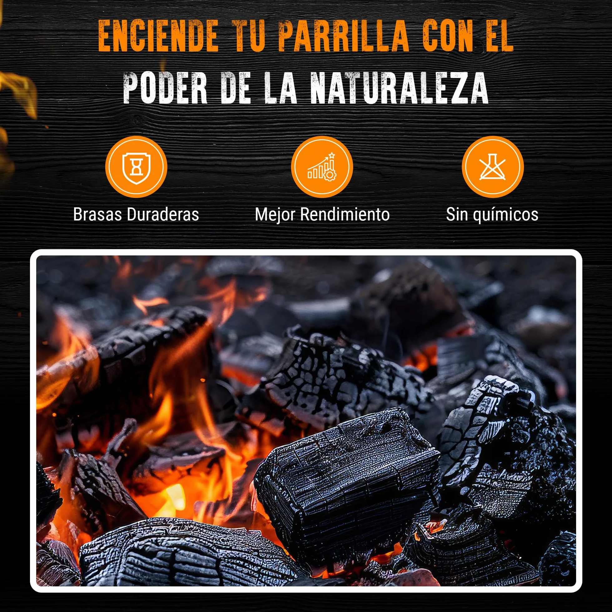 Carbón 100% Encina para Barbacoa 10 kg – Sin Humo ni Aditivos, Poca Ceniza y Larga Duración – Carbón Vegetal Natural Artesanal de Encendido Rápido y Alto Poder Calorífico