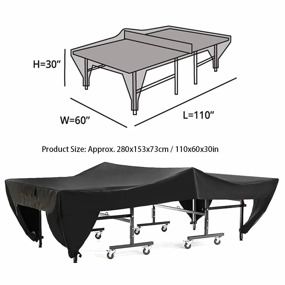 Cubierta de Mesa de Ping Pong Impermeable, Protectora de Polvo con Bolsa de Almacenamiento