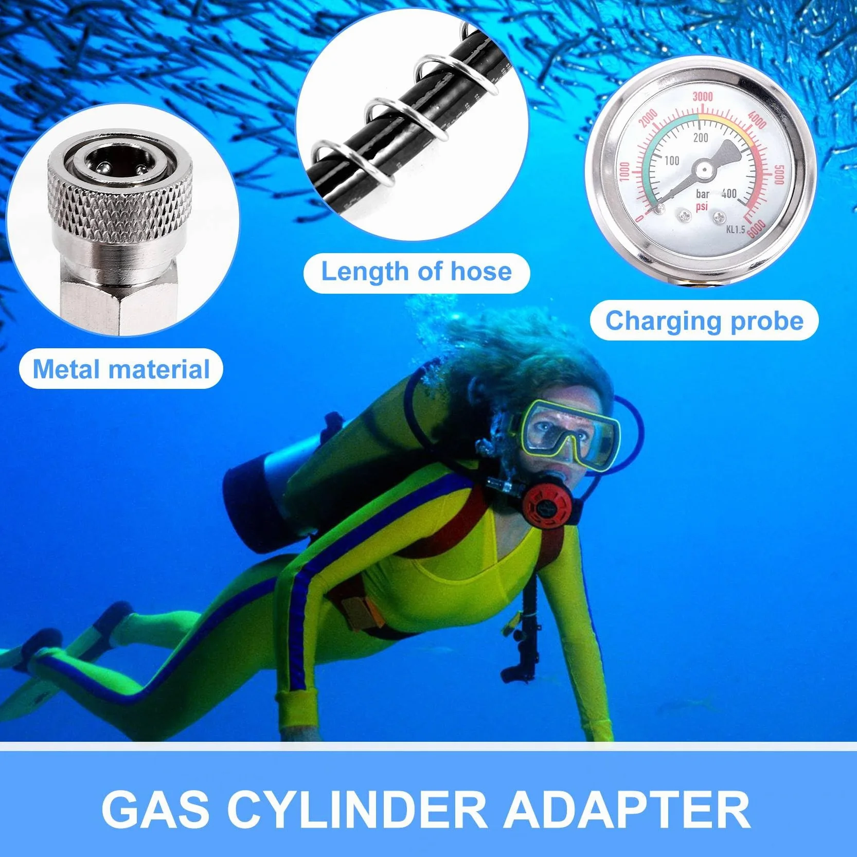 PCP Adaptador para cilindro de inmersión G5/8 DIN 50 cm