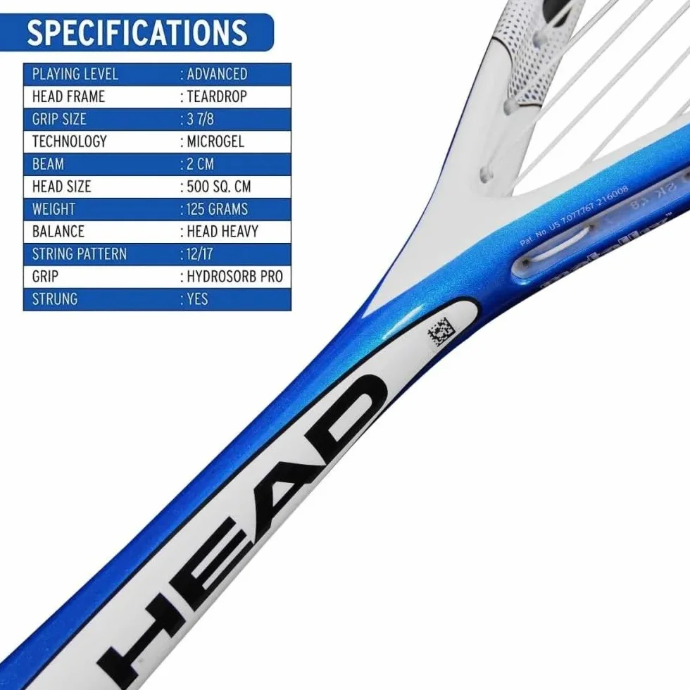 HEAD Microgel 125 Raqueta de Squash