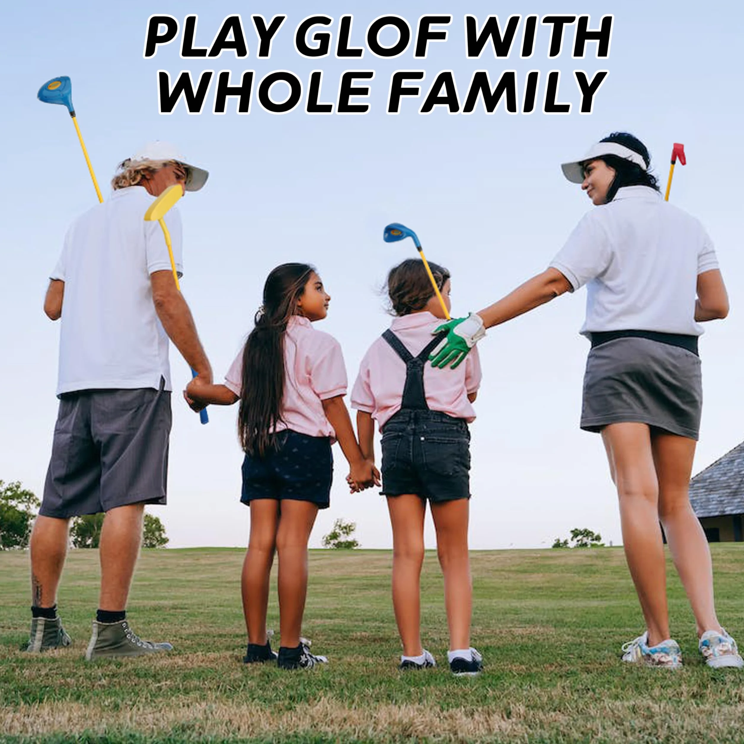PGM Juego de Palos de Golf para Niños Principiantes con Madera, Hierro y Putter