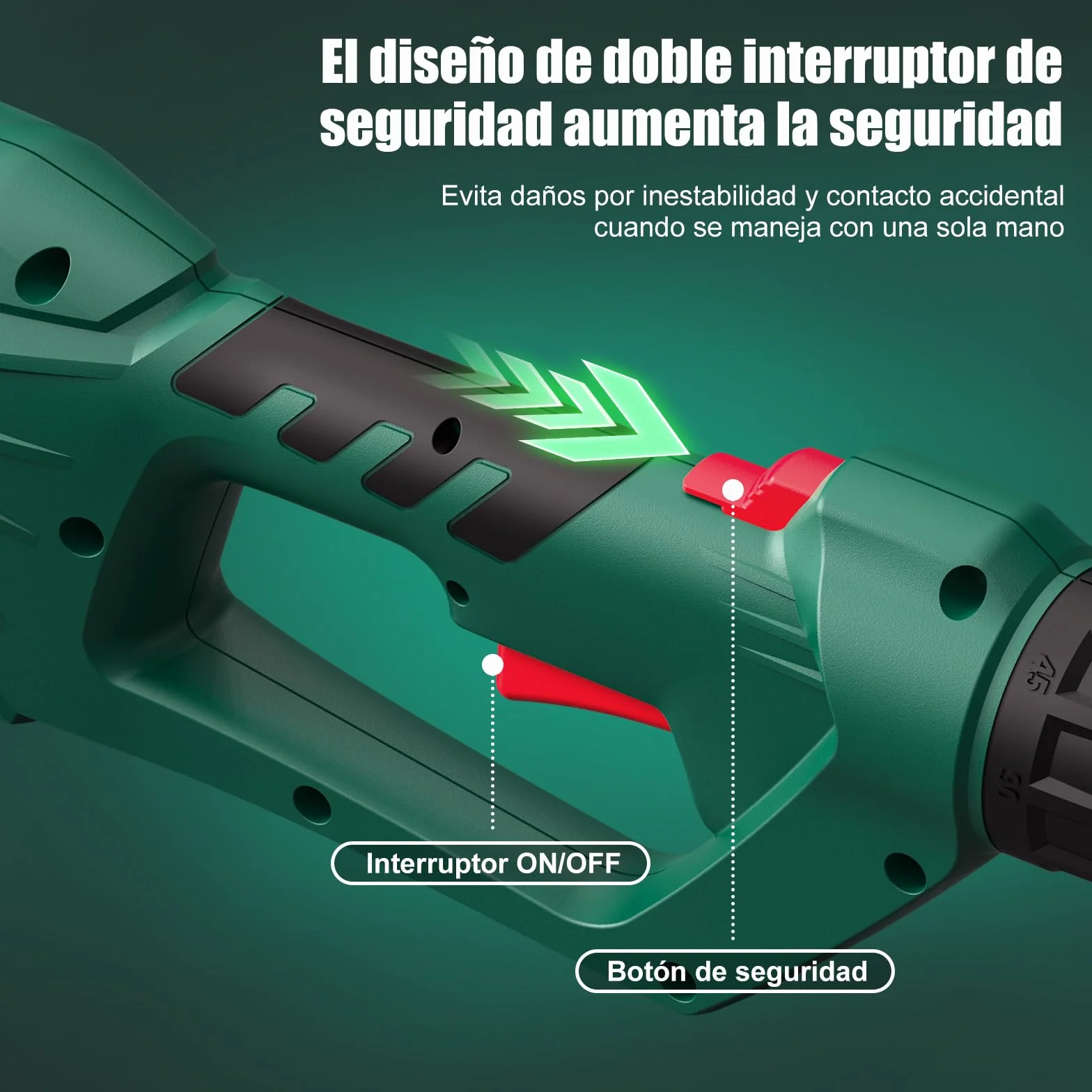 HYCHIKA Cortasetos Electrico Telescopico 900W, Cortasetos Telescopico, Extensible 200-250 cm, Cabezal Pivotante +90°~-45°, Doble Interruptor y Doble Asa, para Podar Césped, Arbustos y Setos