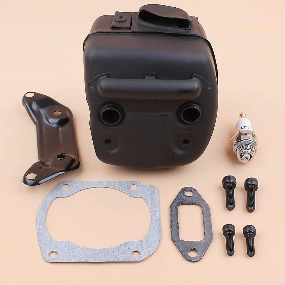 Kit de Montaje de Tornillo de Junta de Soporte de Escape de silenciador Compatible con Motosierra Husqvarna 385390 XP 385XP 390XP con Pantalla parachispas