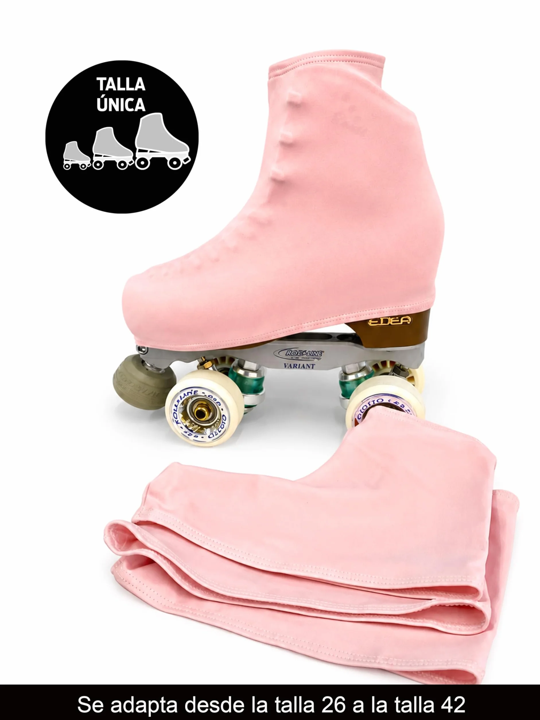 CRLSPORT Cubre patín para niña y Mujer, Funda Patinaje Hielo 180 Densidad Talla Universal Rosa Bebé