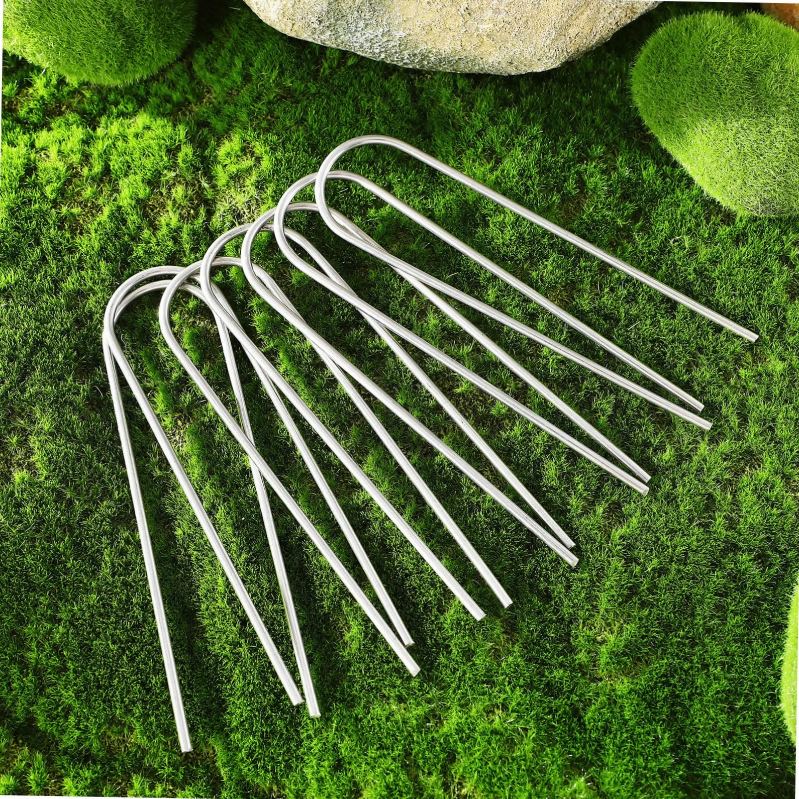 SUPVOX 100piezas Estacas De Hierro para Tiendas Clavos para Fijación De Membranas y Césped Artificial