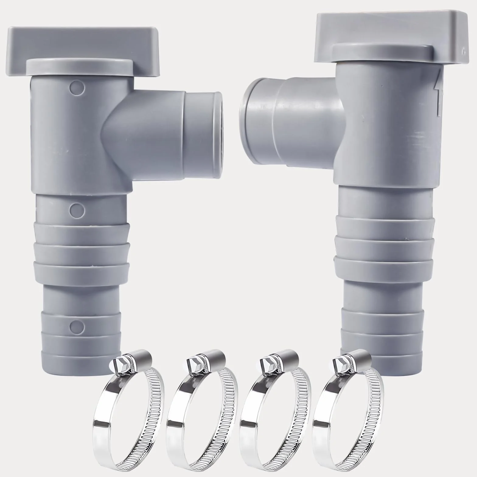 Forhome 2 Válvula de Cierre para Piscinas,Conexión de Manguera de 32 mm, Adaptador Manguera Piscina,Adaptador de Manguera de Piscina, Juego de conexión de Accesorios de Piscina de 32 mm