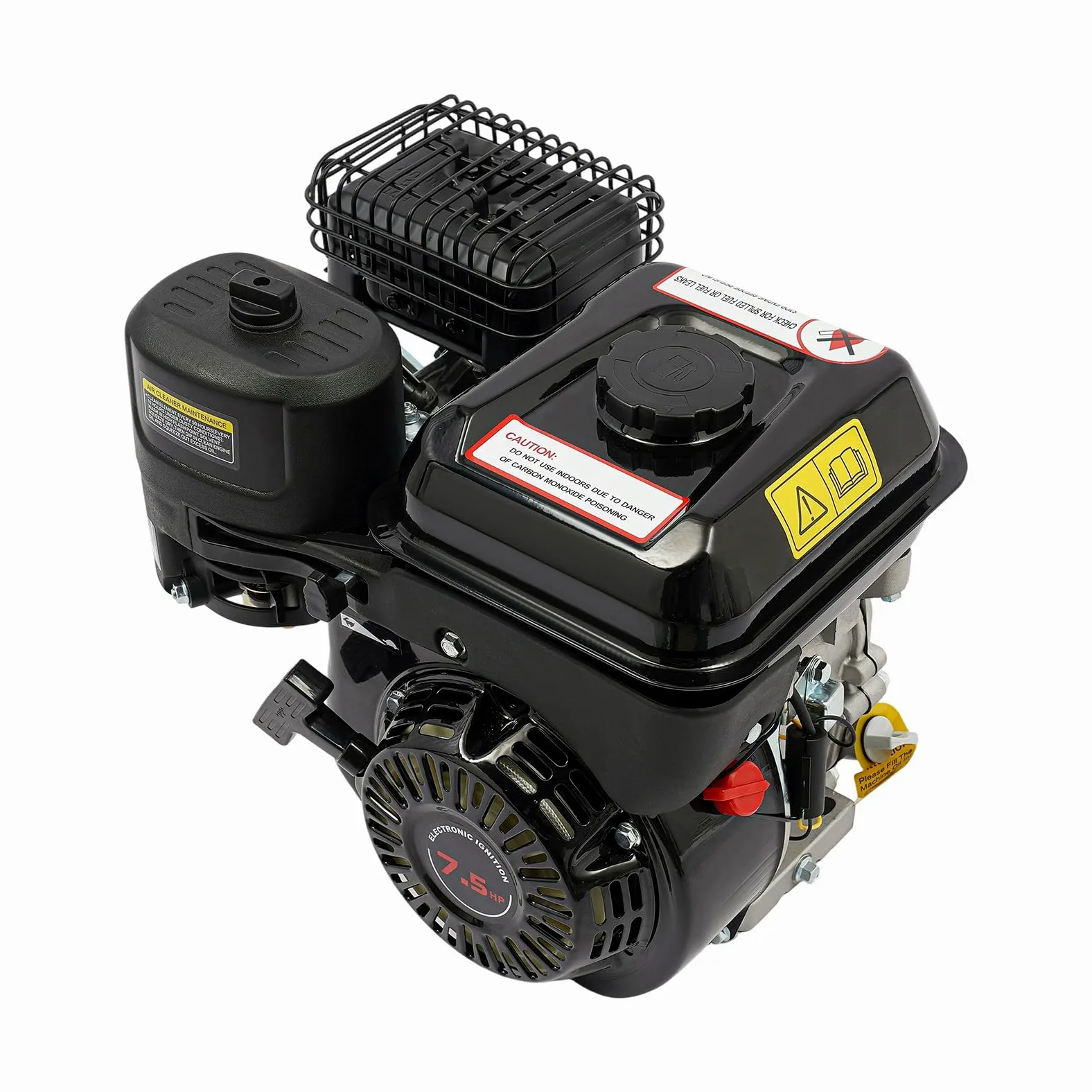 Motor de gasolina de 7,5 CV de 4 tiempos, 212 CC 3600 rpm, motor estacionario, motor industrial, duradero, bajo consumo de combustible, refrigeración por aire, motor Go Kart motor de repuesto, motor