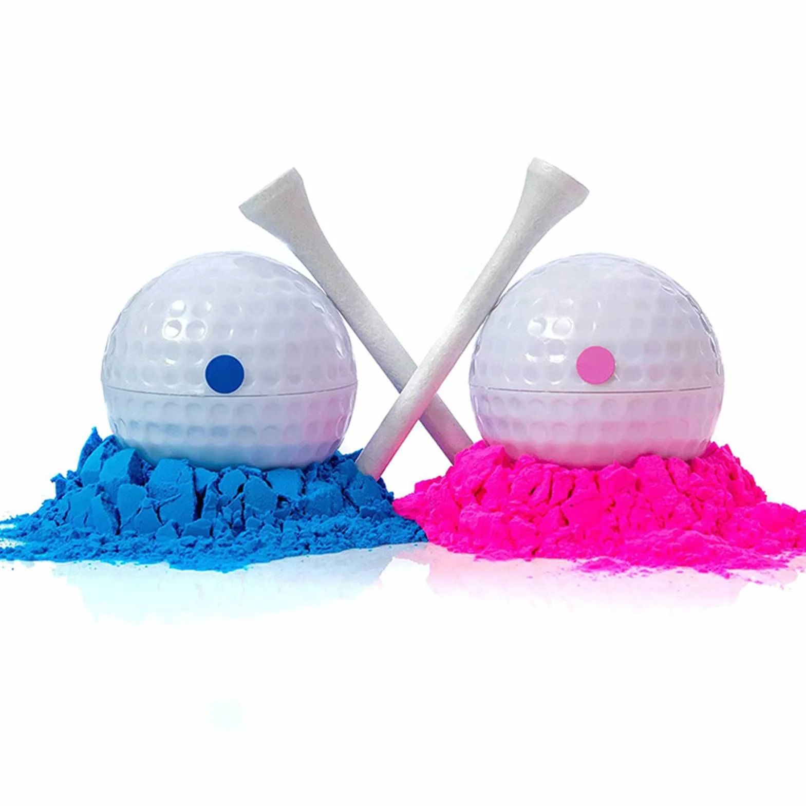 Golf Truco Explosivas Bolas con Polvo Rosa y Azul Regalo para Futuros Padres