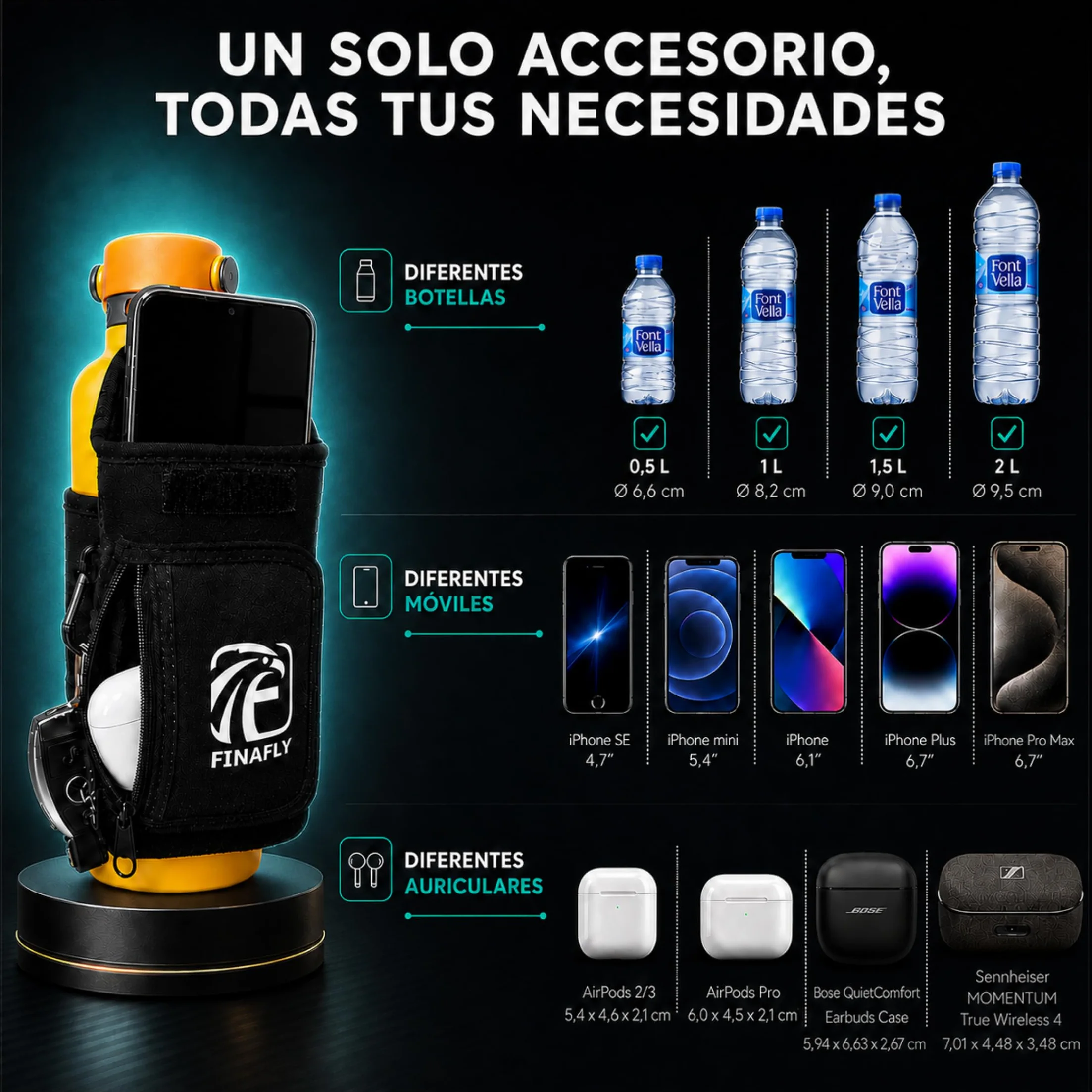 Bolsa Magnética Gym Mochila con Imán Reforzado Accesorios Hombre Mujer