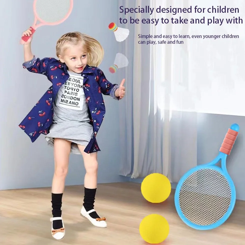 Set de Bádminton Ligero para Niños con 2 Raquetas, 2 Pelotas y 2 Volantes