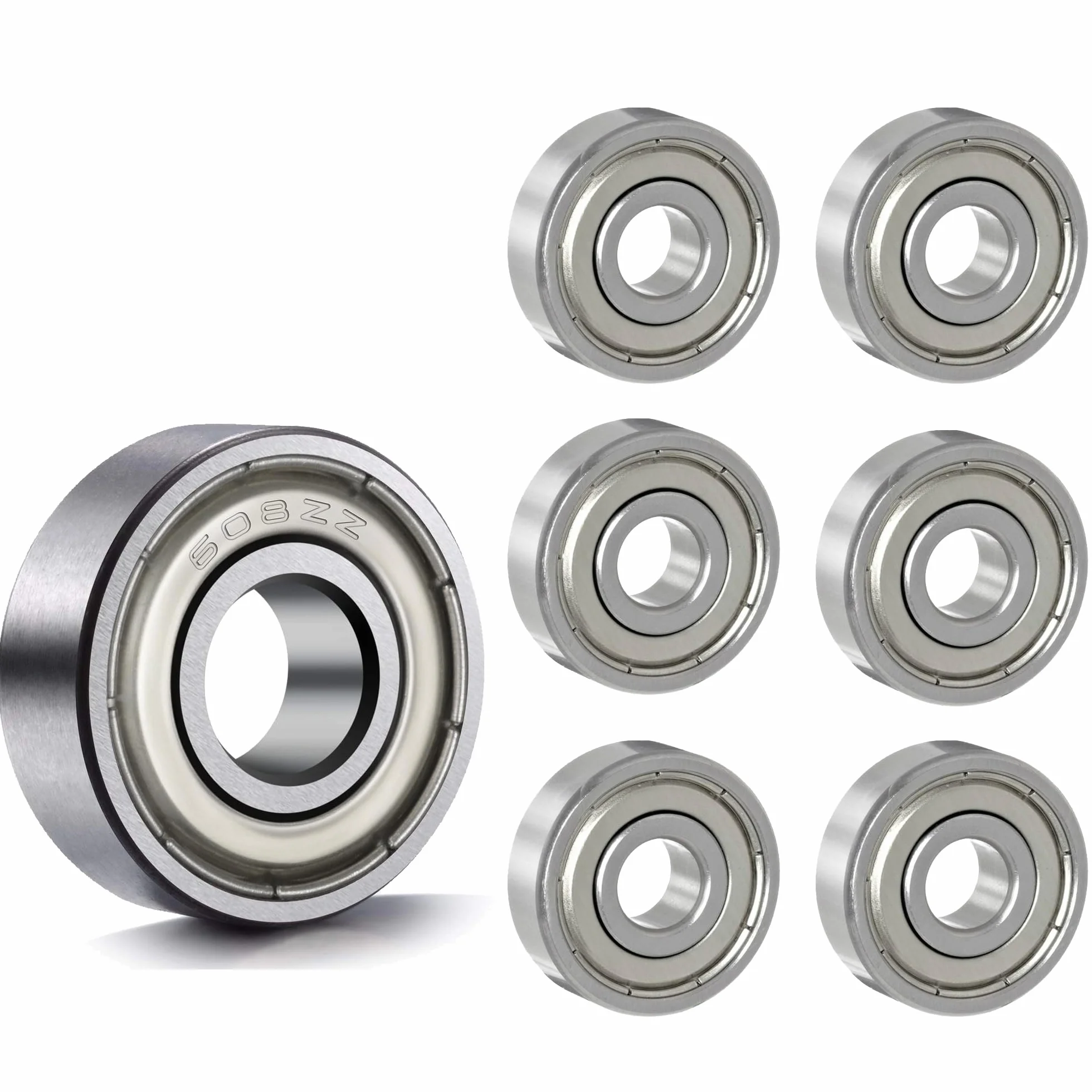 608 ZZ Rodamientos de bolas miniatura 8mm x 22mm x 7mm metal doble protección para patines patinetas