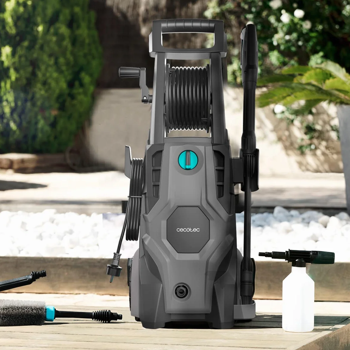 Cecotec Hidrolimpiadora de Alta Presión HydroBoost 2400 AdvanceClean. 2400W, Hogar, Jardín o Coche, Caudal de 480l/h, 180 Bares de Presión, Bomba de Aluminio, Radio de acción 14m