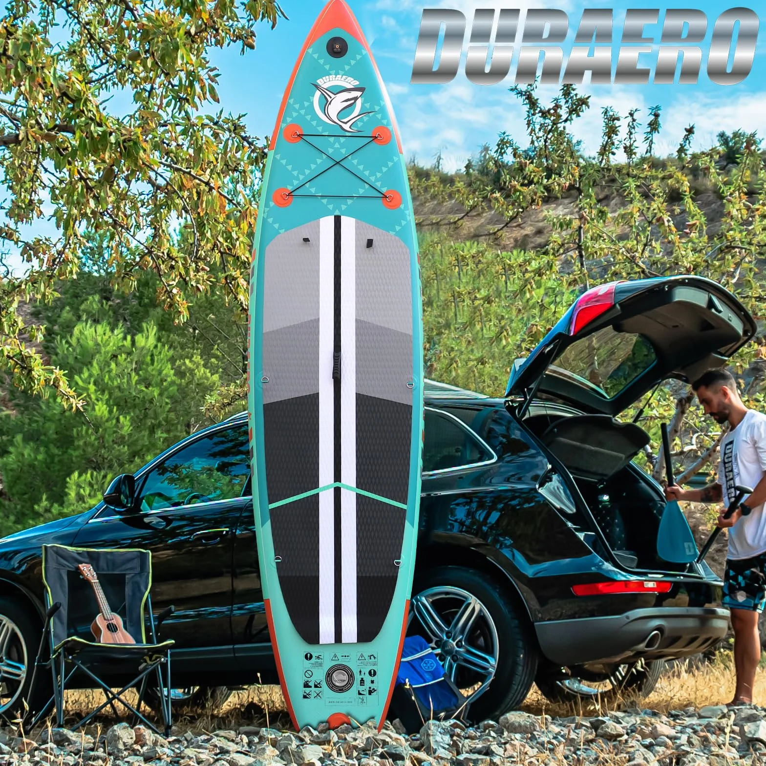 Tabla Hinchable de Paddle Surf 330x76x15 cm 150 kg Asiento Kayak Aleta Desmontable Remo Ajustable Verde Menta
