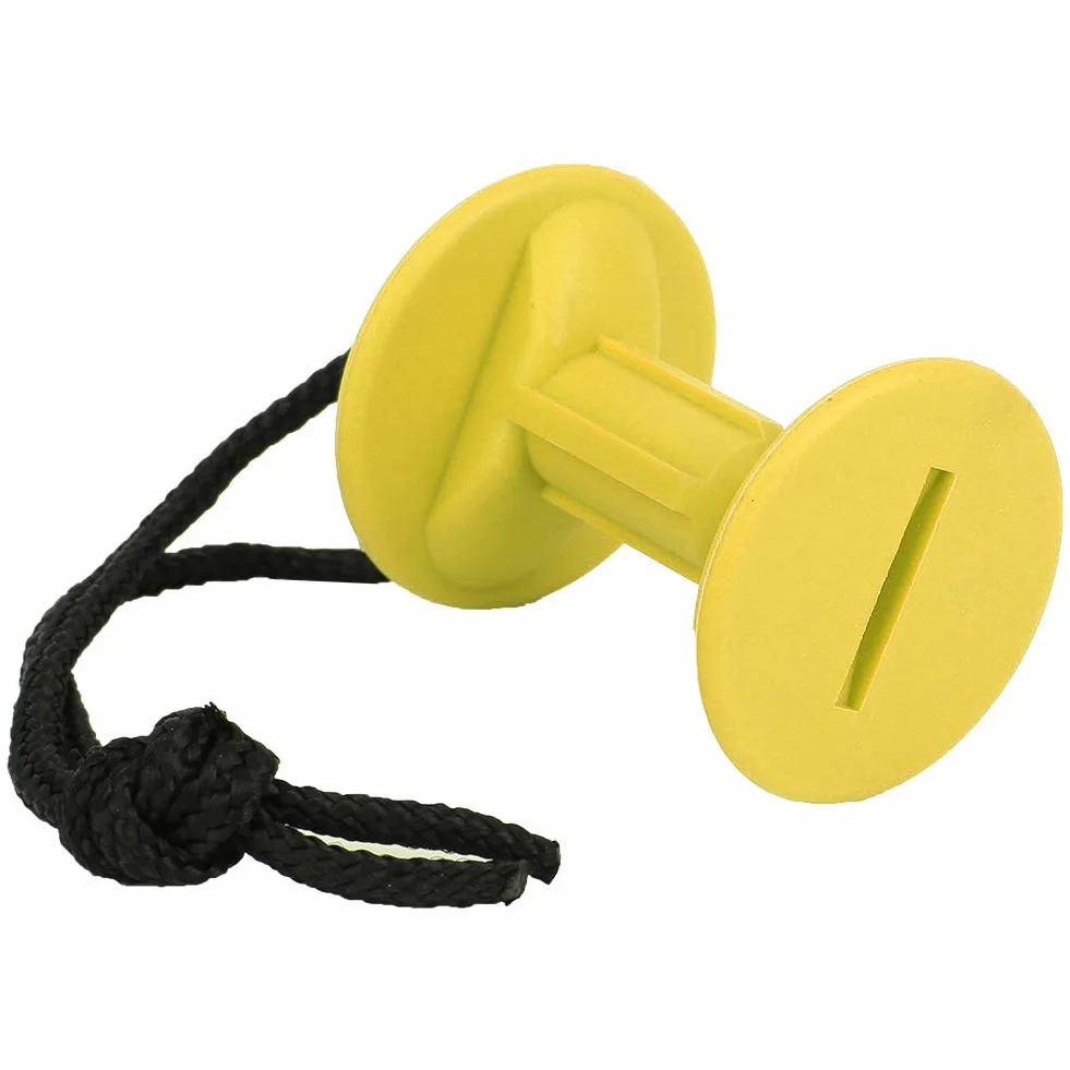 BORDSTRACT 6 Pcs Surfboard Leash Plug, Plastic Surfboard Traction Hand Rope, Replacement Surfboard Deck Plug Water Sports Accessories Yellow