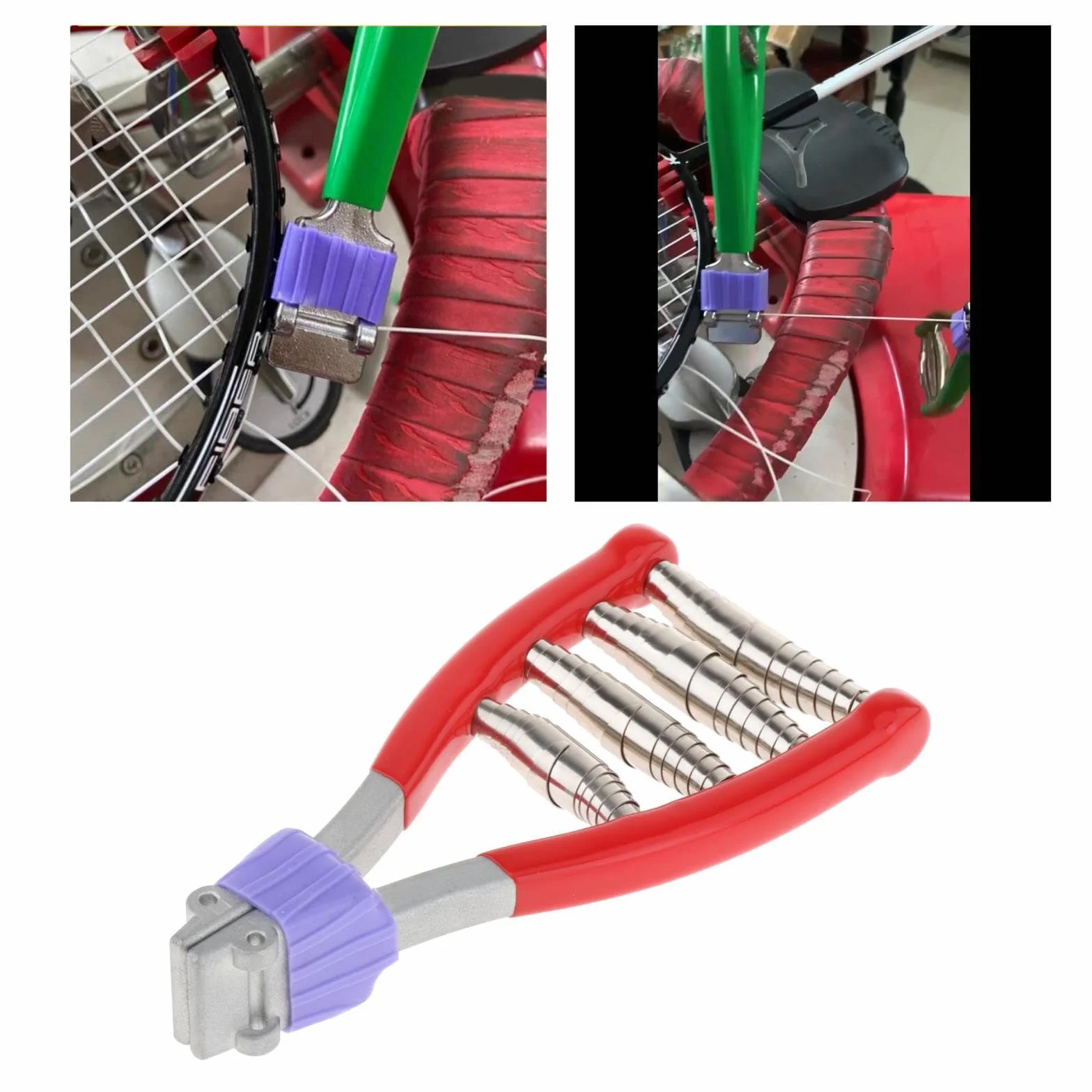 Abrazadera de Arranque Profesional para Máquina de Encordar Tenis, Alicates Rojas