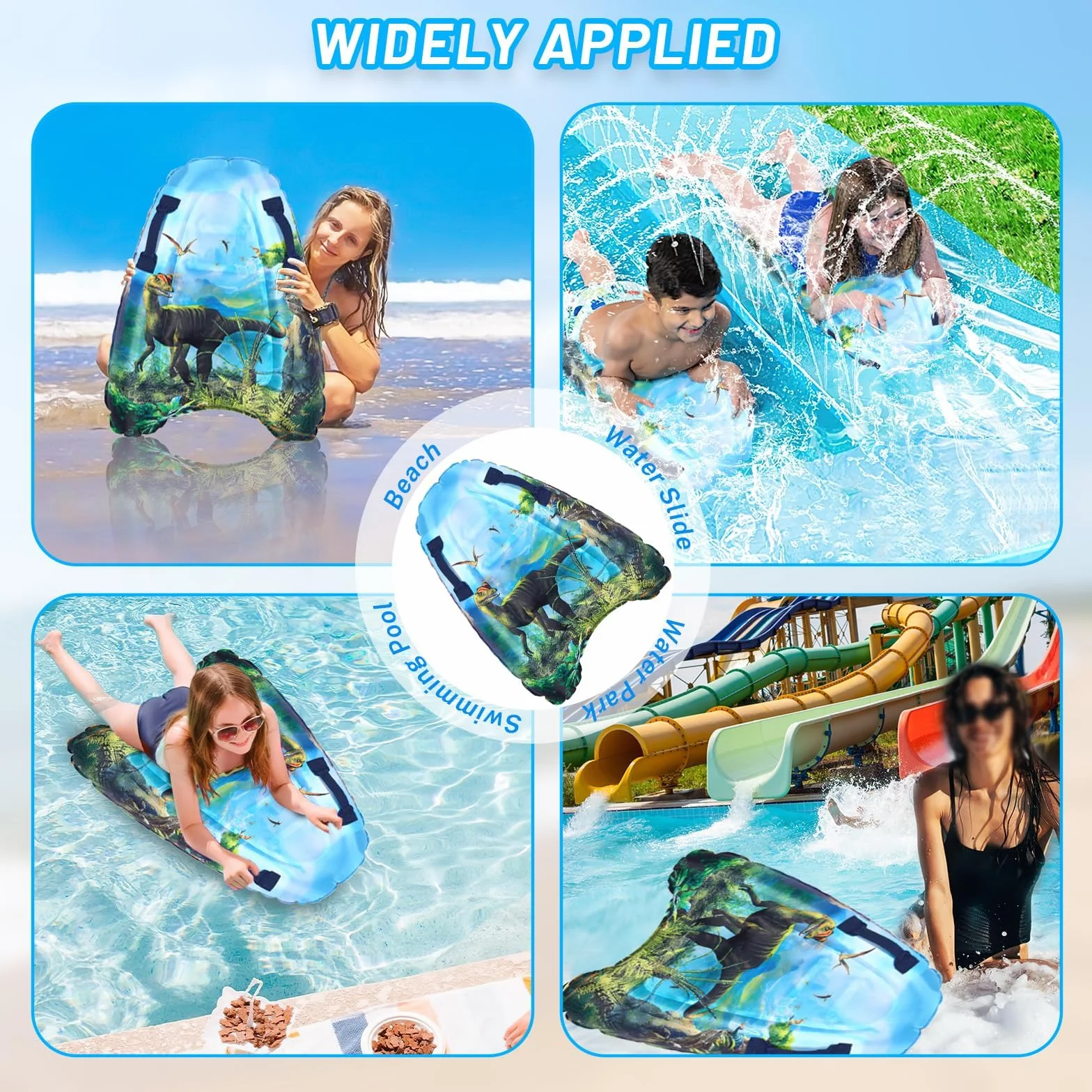 Shyllin Tabla Hinchable 75x54.5 cm Surf Inflable con Asa Bodyboard