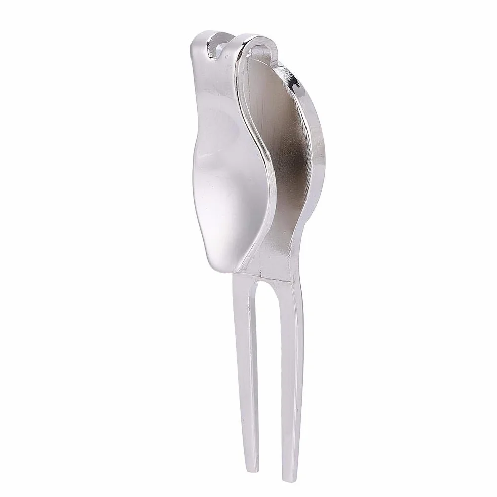 Vbest Life Herramienta Divot de Golf de aleación de Zinc con Marcador de Pelota magnético Accesorio de Golf D102 Silver