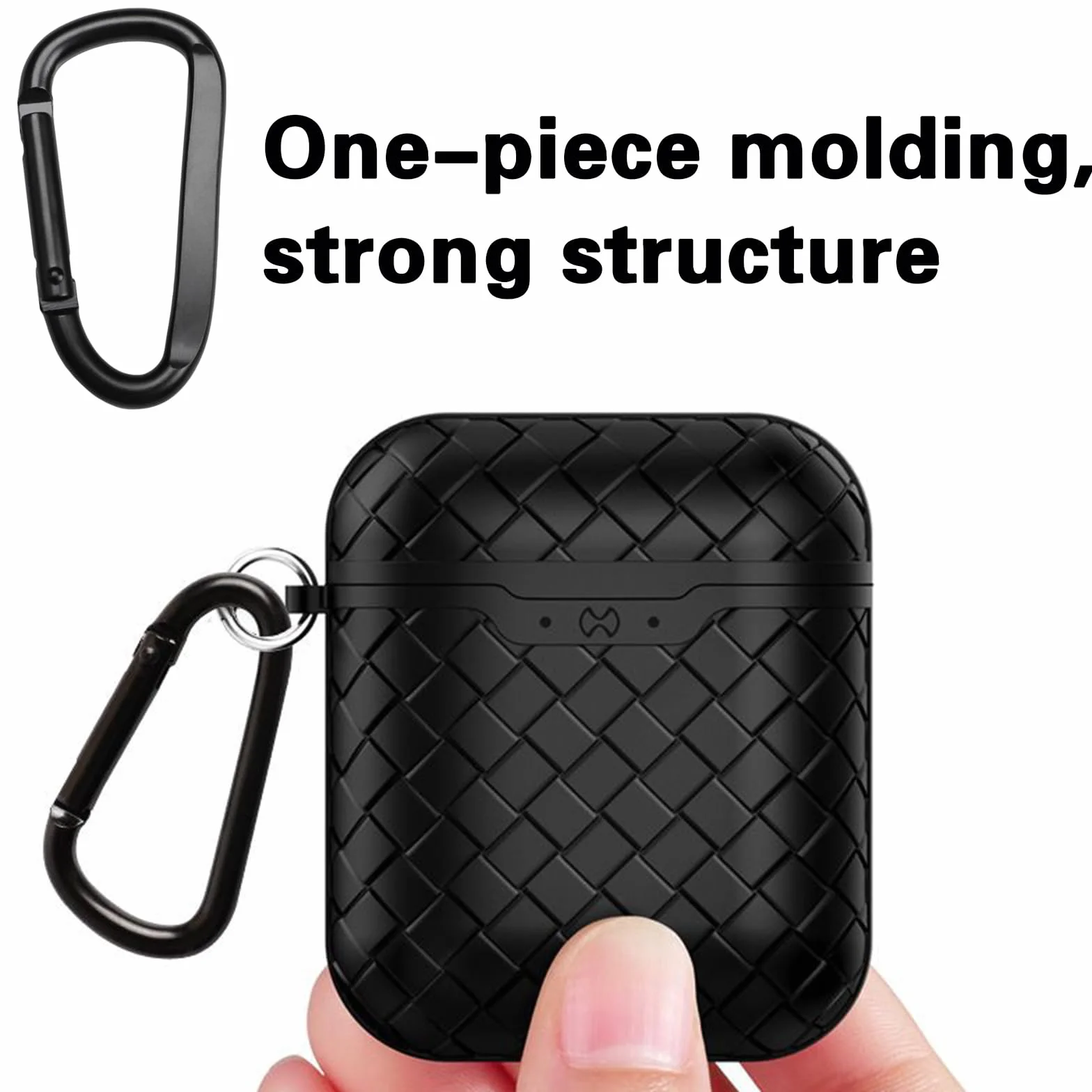 Mosquetones Acero Inoxidable 6,7cm Forma de D para Escalada Camping Senderismo (Negro)