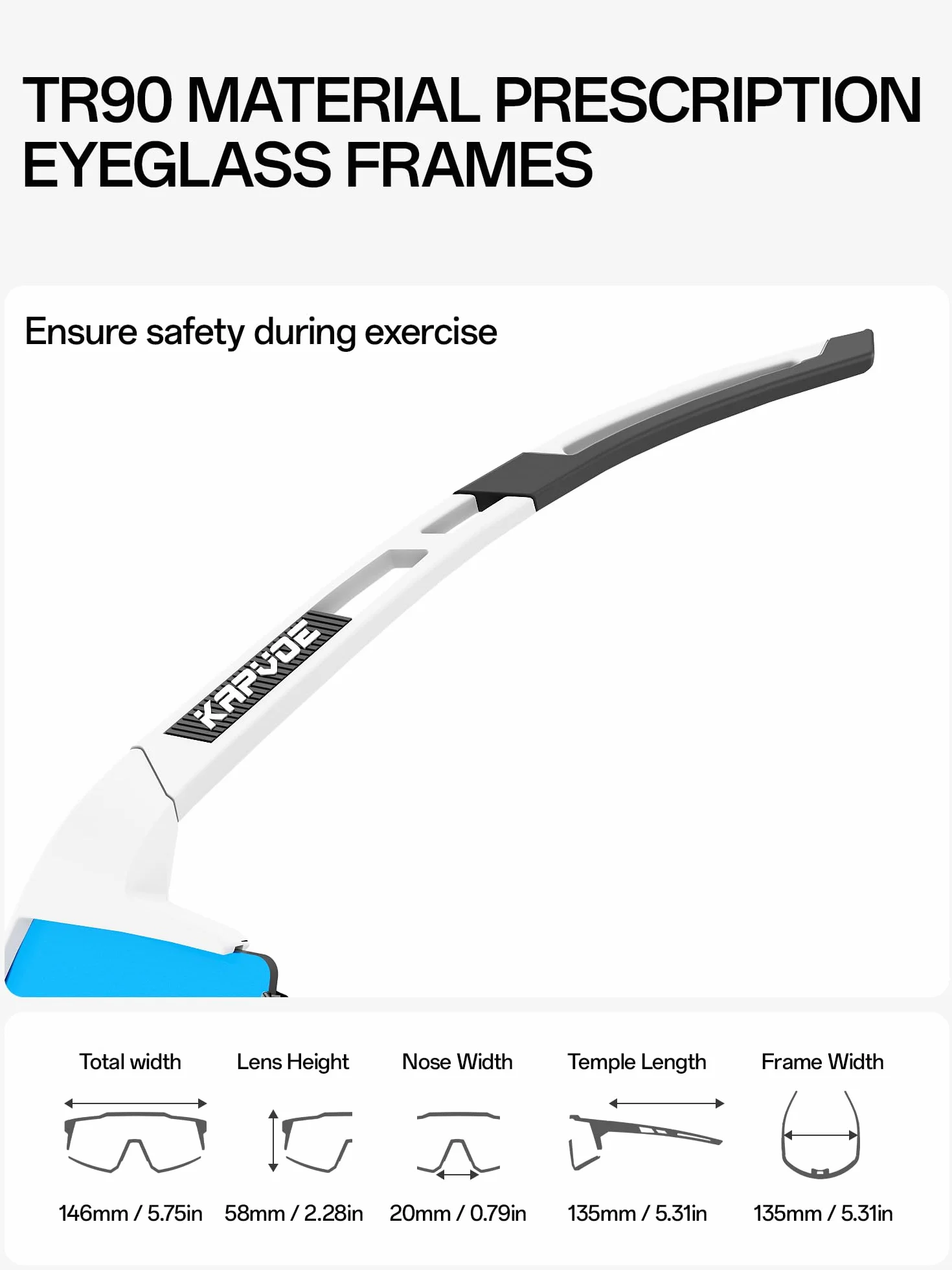 KAPVOE Gafas de Ciclismo Polarizadas K9022 TR90 4 Lentes Intercambiables Deportivas
