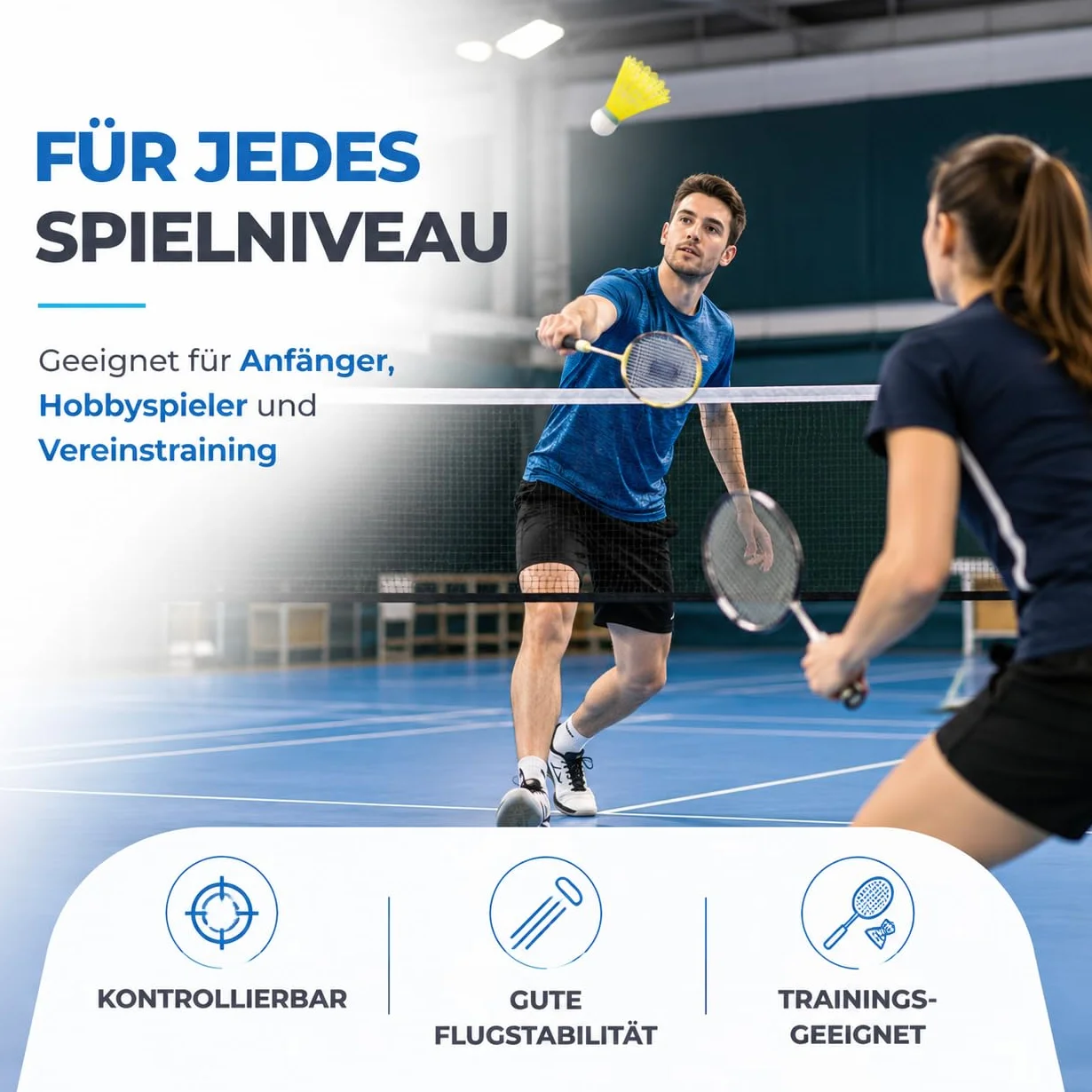 Balones de bádminton para entrenamiento y competición – interior y exterior