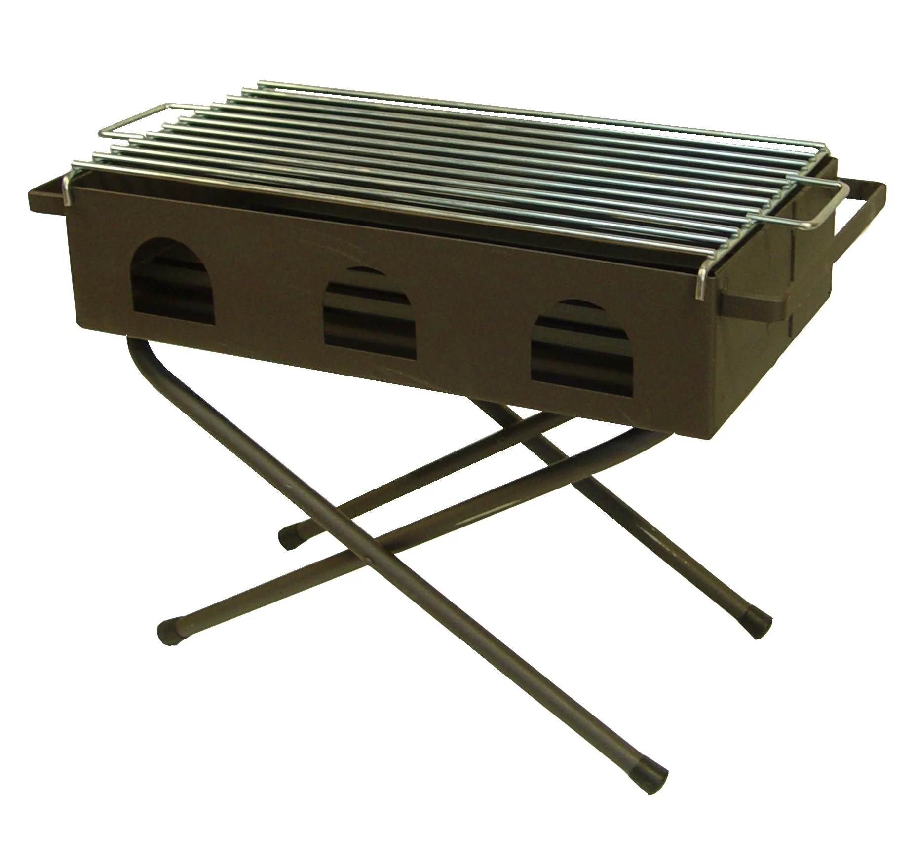 Imex El Zorro – Barbacoa Plegable Parrilla Cincada | 50x26x45 cm | Hierro Pintado Resistente al Calor hasta 800 °C | Ideal para Camping, Terraza y Espacios al Aire Libre