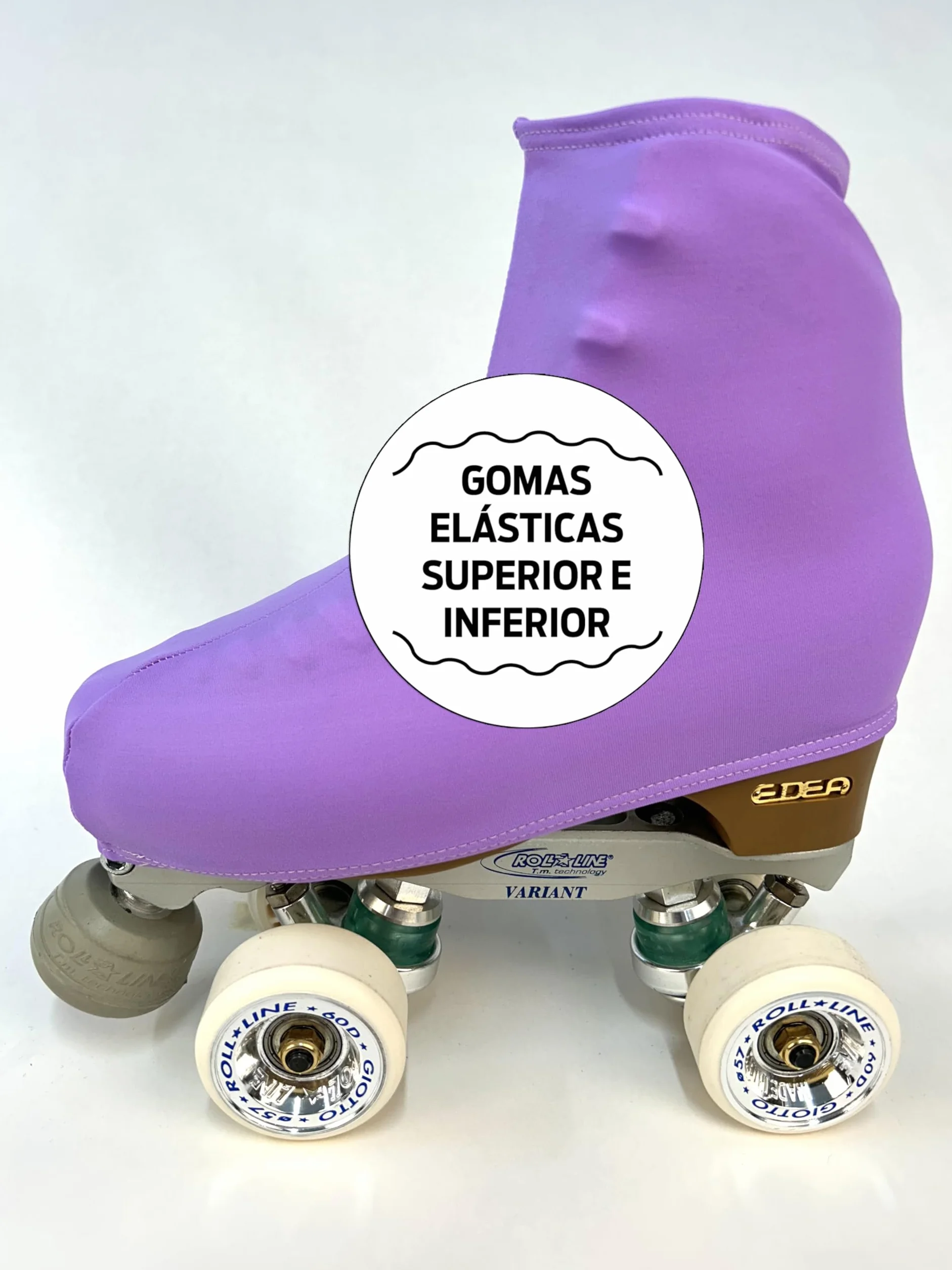 CRLSPORT Cubre patín para niña y Mujer, Funda PatinSkate, 180 Densidad, Talla Universal, Color Lila Claro
