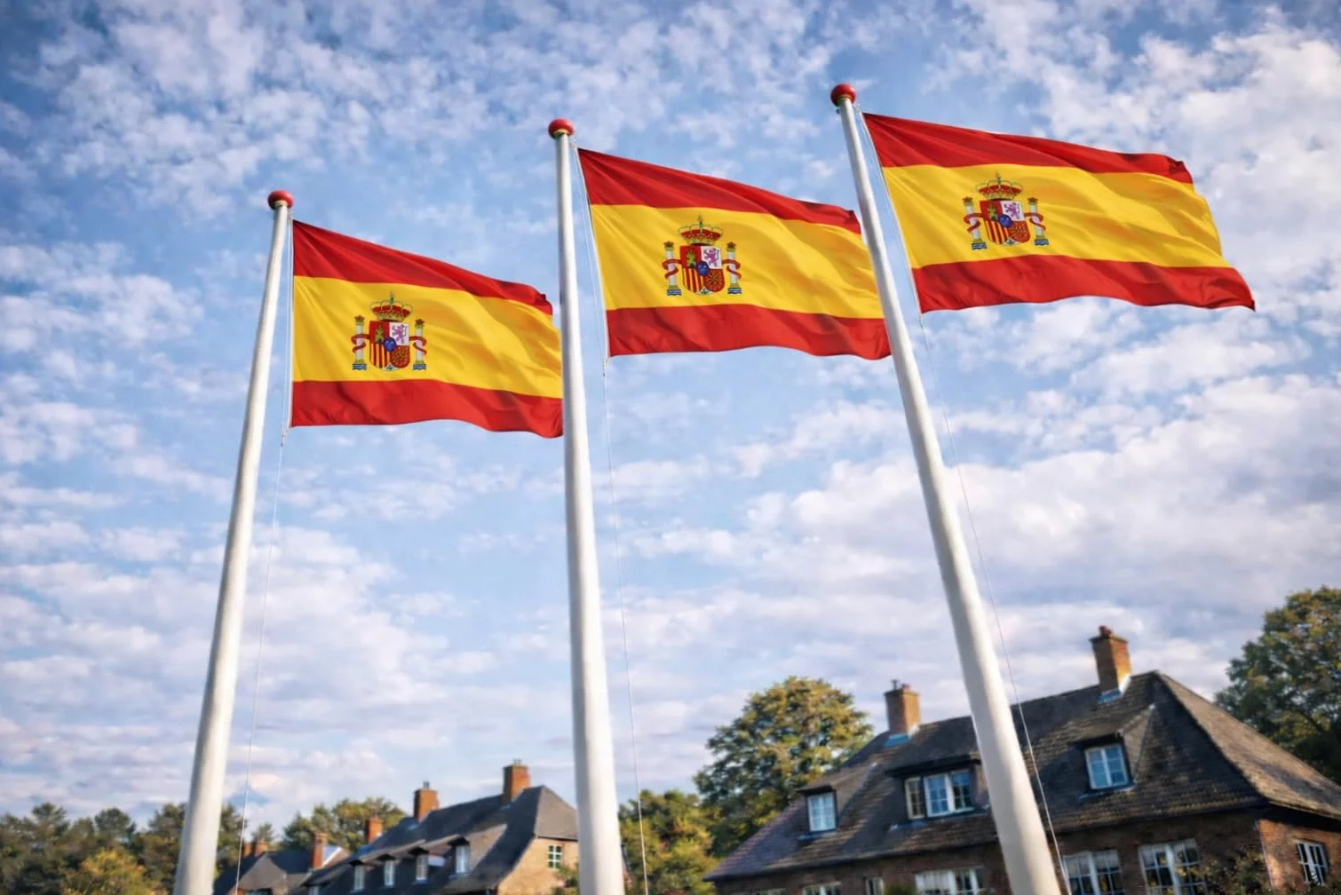 Bandera España 100x150 cm Ojales Tela Banderas Navales 160 g/m² Resistente Clima