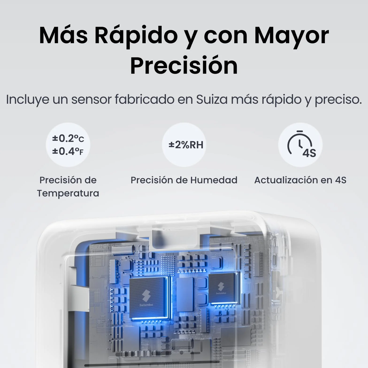 SwitchBot Termómetro Higrómetro Interior, Termómetro Exterior Bluetooth Medidor de Humedad con APP, Sensor de Punto de Rocío/VPD/Humedad Absoluta